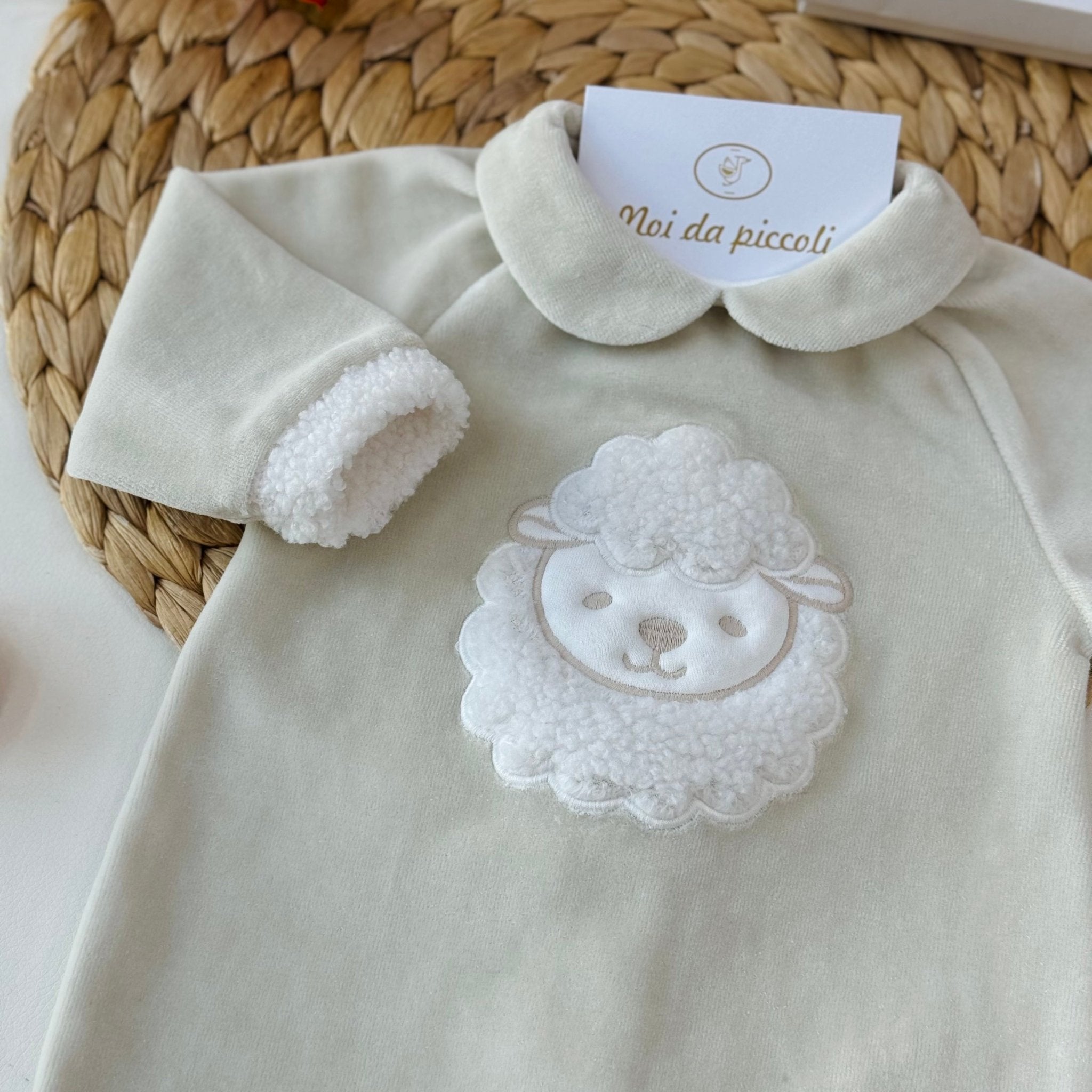 TUTINA IN CINIGLIA BEIGE PECORELLA CENTRALE - Noi da piccoli