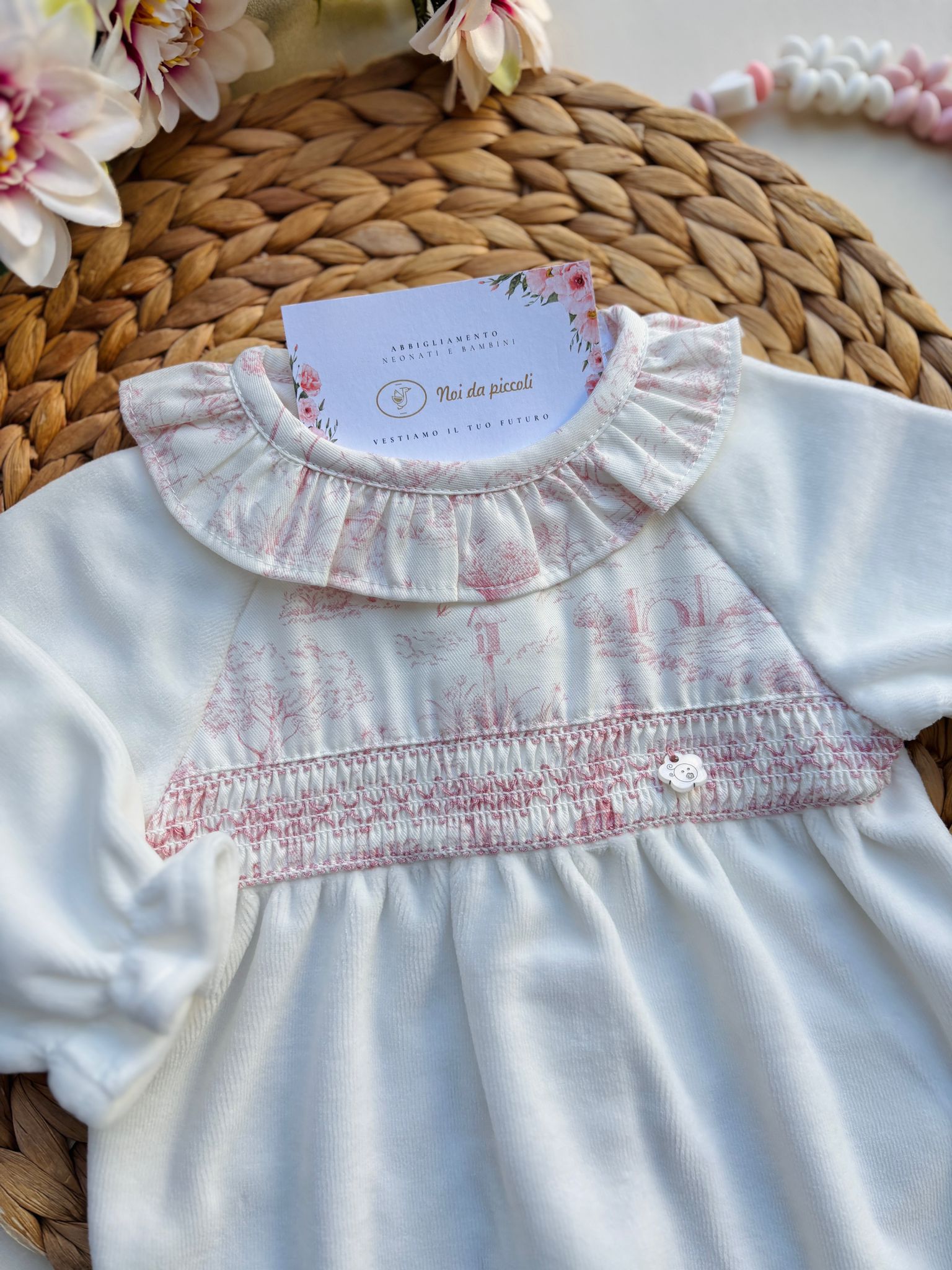 TUTINA IN CINIGLIA BIANCO E ROSA - Noi da piccoli