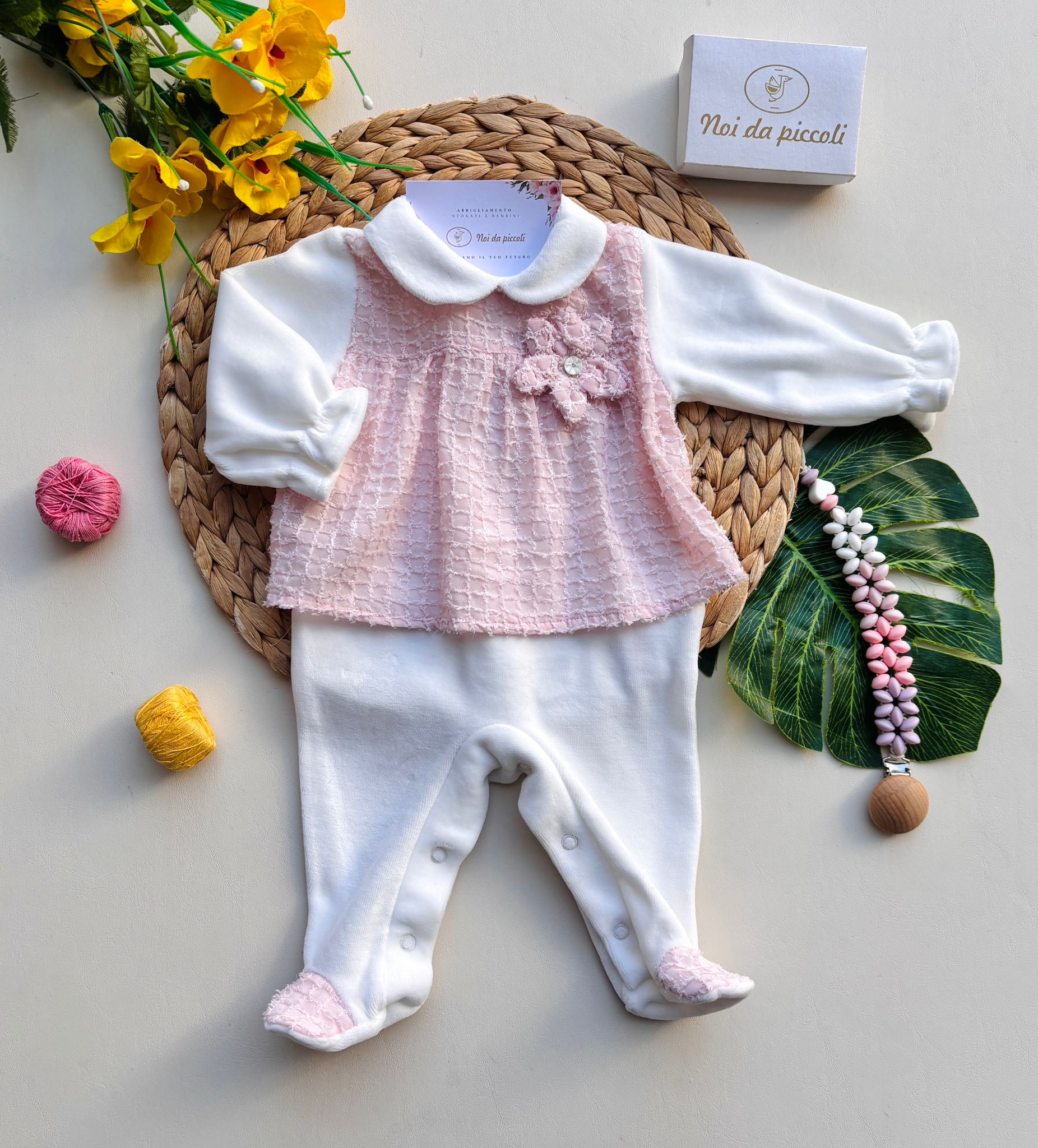 TUTINA IN CINIGLIA BIANCO ROSA - Noi da piccoli