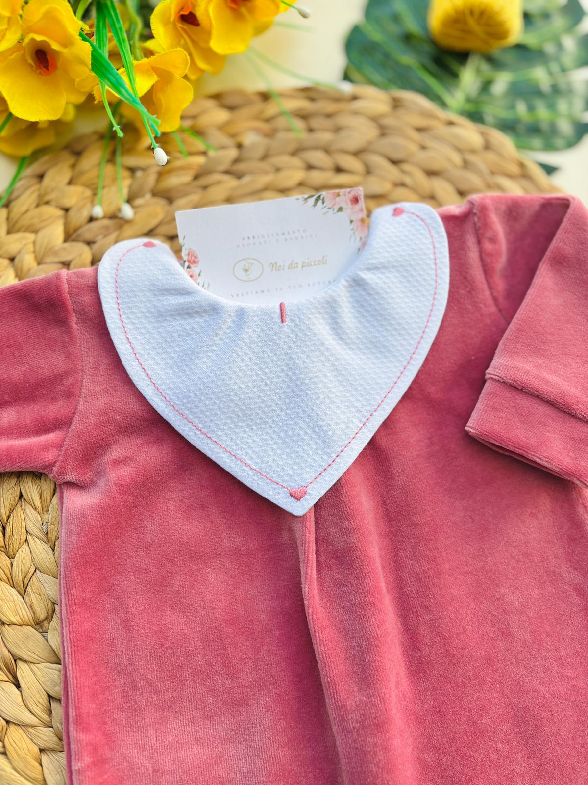 TUTINA IN CINIGLIA CON COLLETTO A CUORICINO CIPOLLA - Noi da piccoli