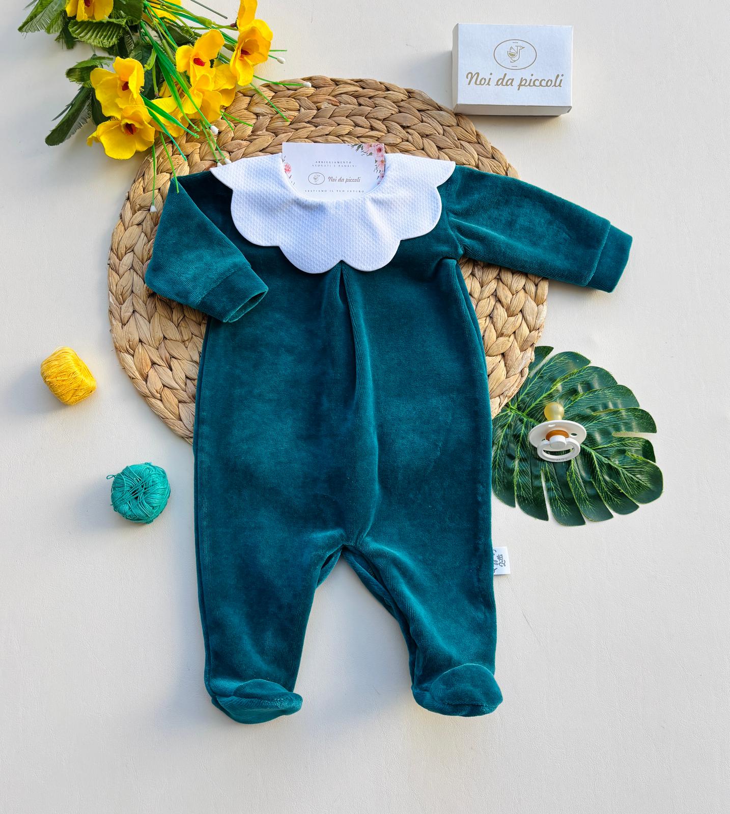TUTINA IN CINIGLIA CON COLLETTO A NUVOLETTA OTTANIO - Noi da piccoli