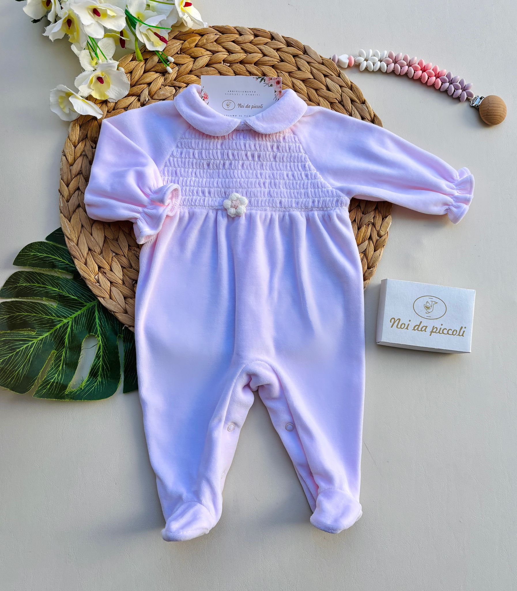 TUTINA IN CINIGLIA CON FIORELLINO ROSA - Noi da piccoli