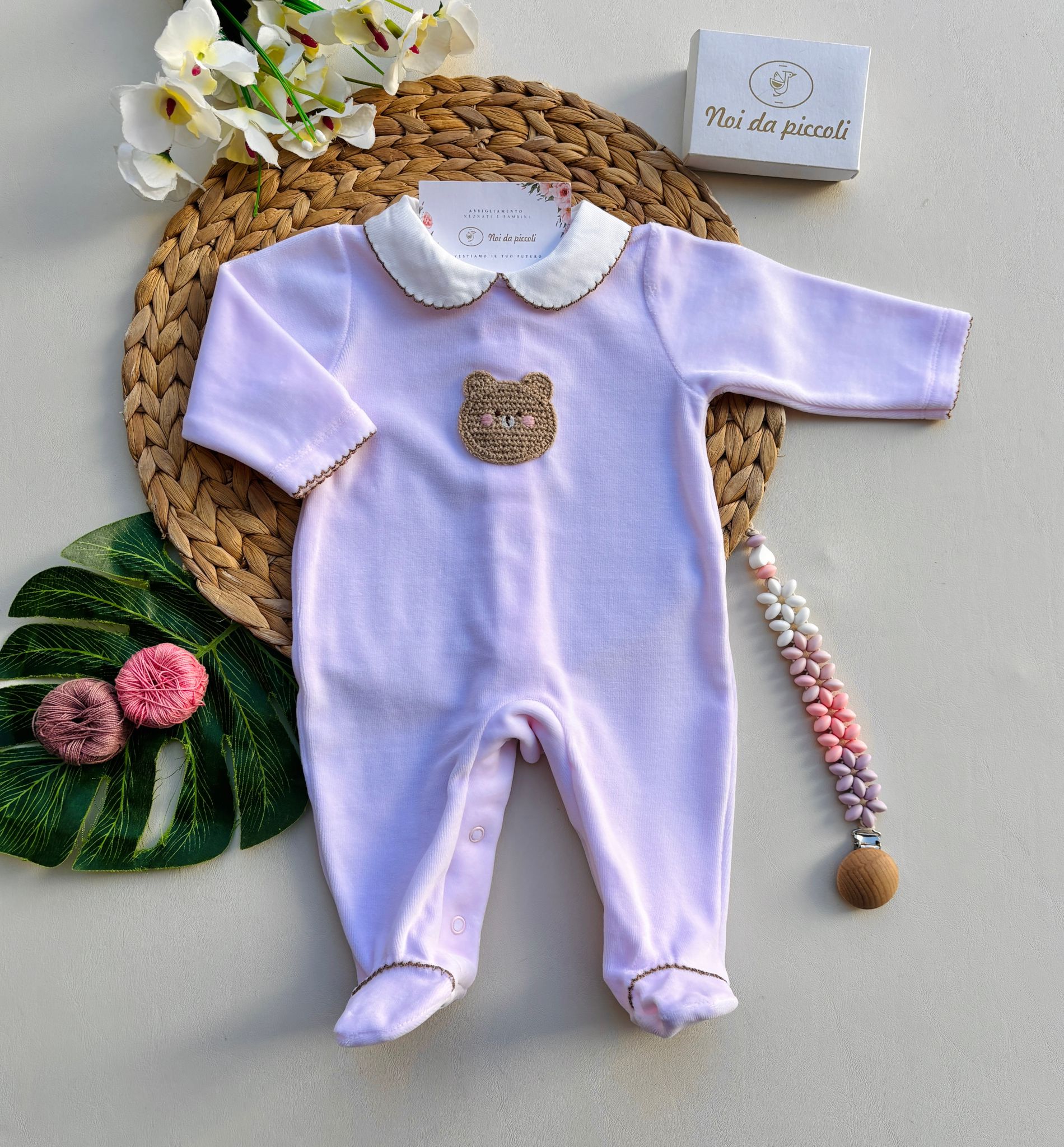 TUTINA IN CINIGLIA CON ORSETTO CENTRALE ROSA - Noi da piccoli