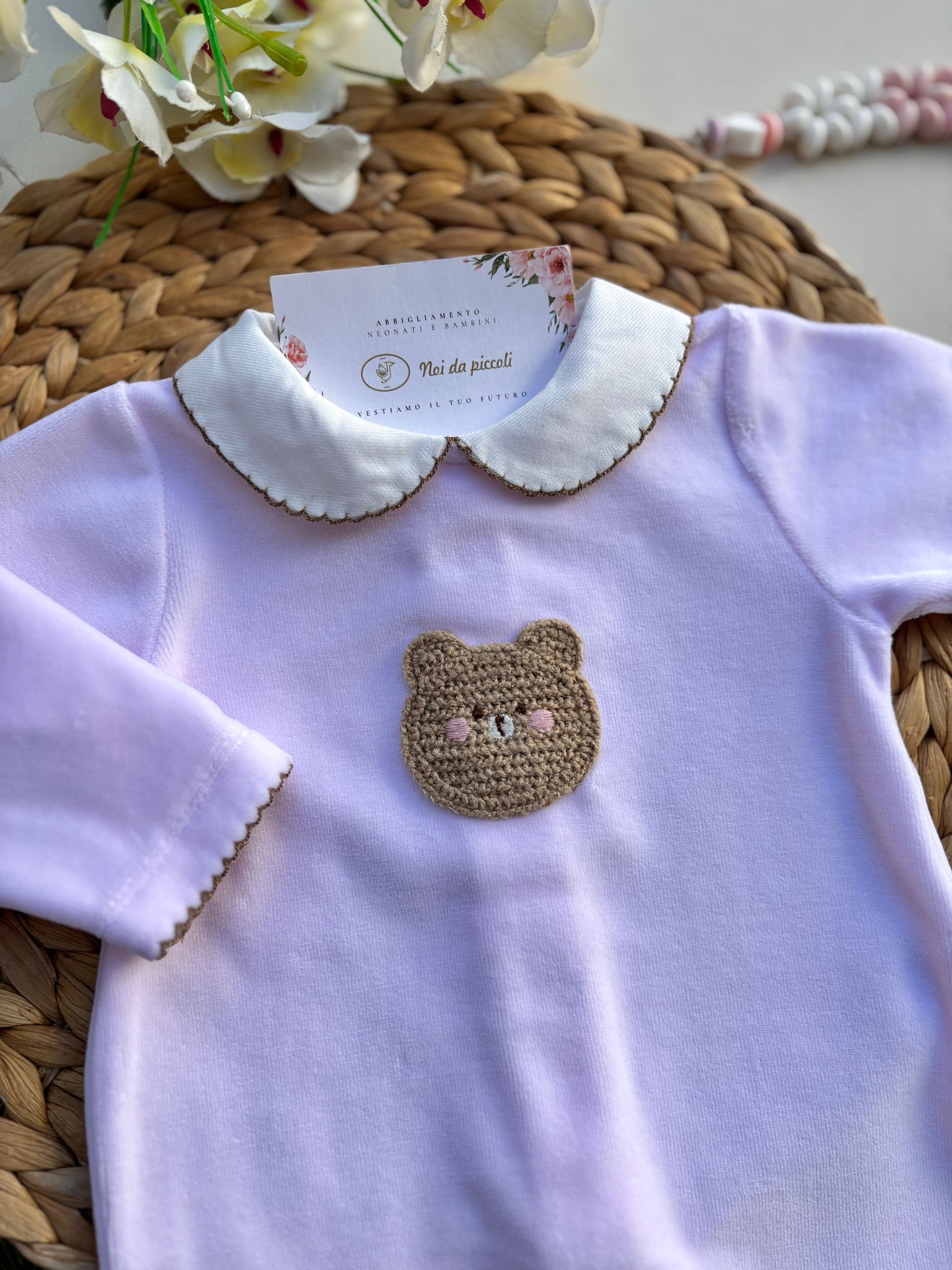 TUTINA IN CINIGLIA CON ORSETTO CENTRALE ROSA - Noi da piccoli