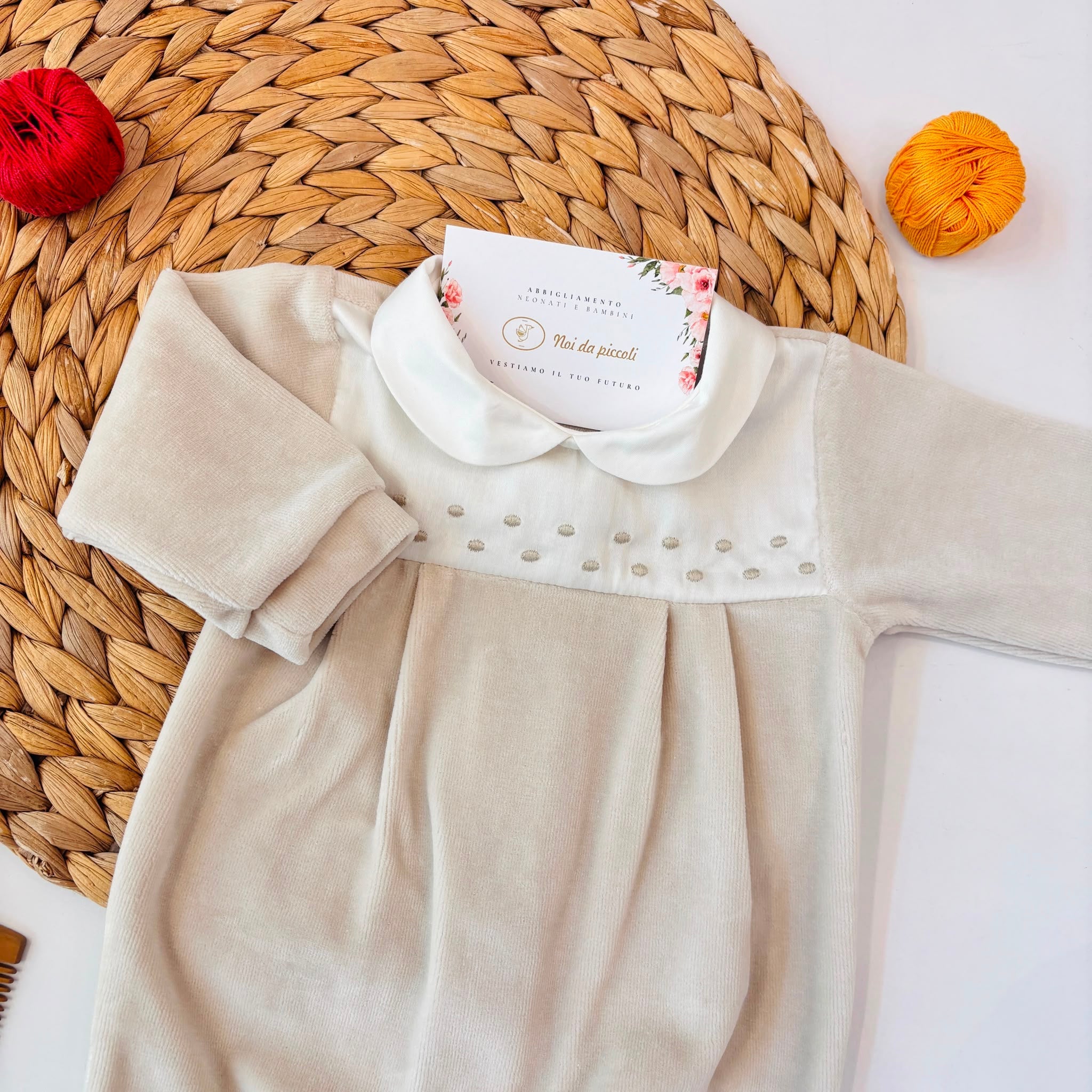 TUTINA IN CINIGLIA PATTEN POIS BEIGE - Noi da piccoli