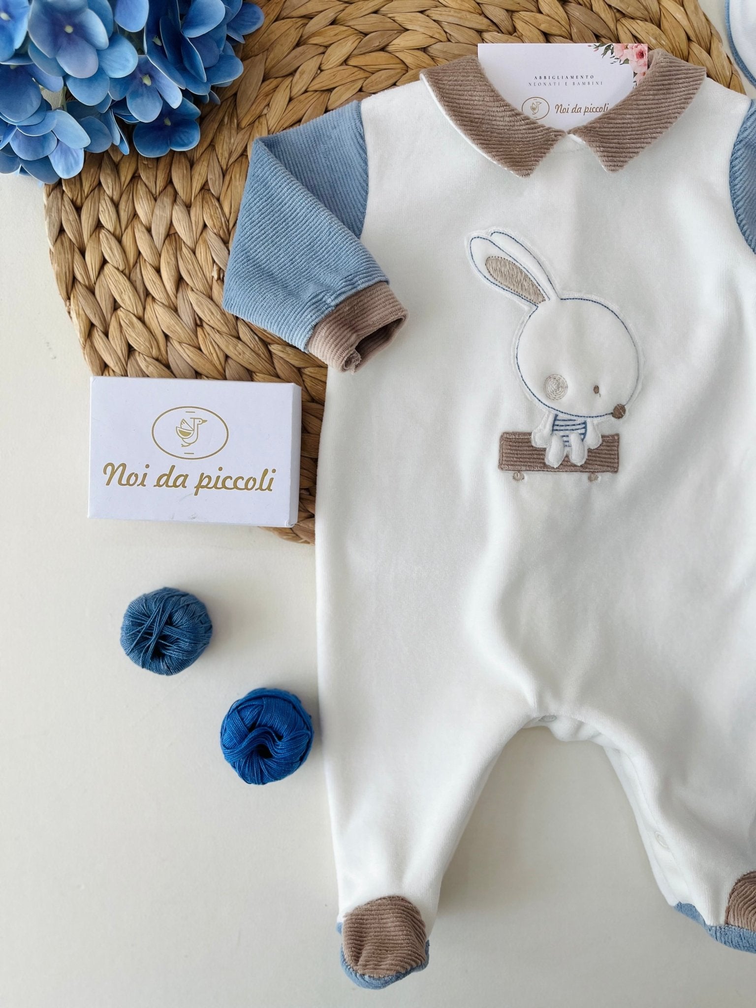 TUTINA IN CINIGLIA POLVERE E BEIGE CONIGLIETTO - Noi da piccoli