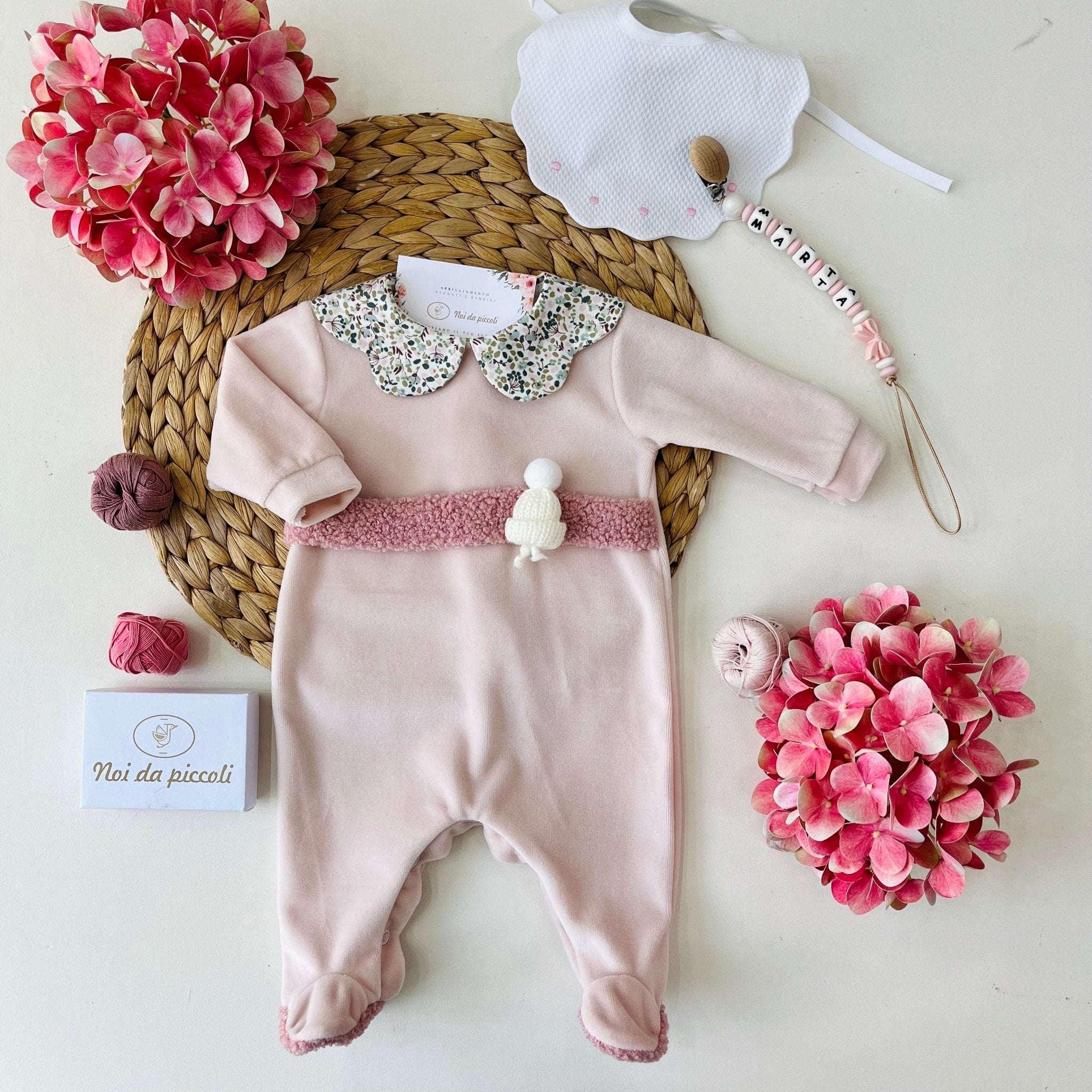 TUTINA IN CINIGLIA ROSA AND LITTLE HAT - Noi da piccoli