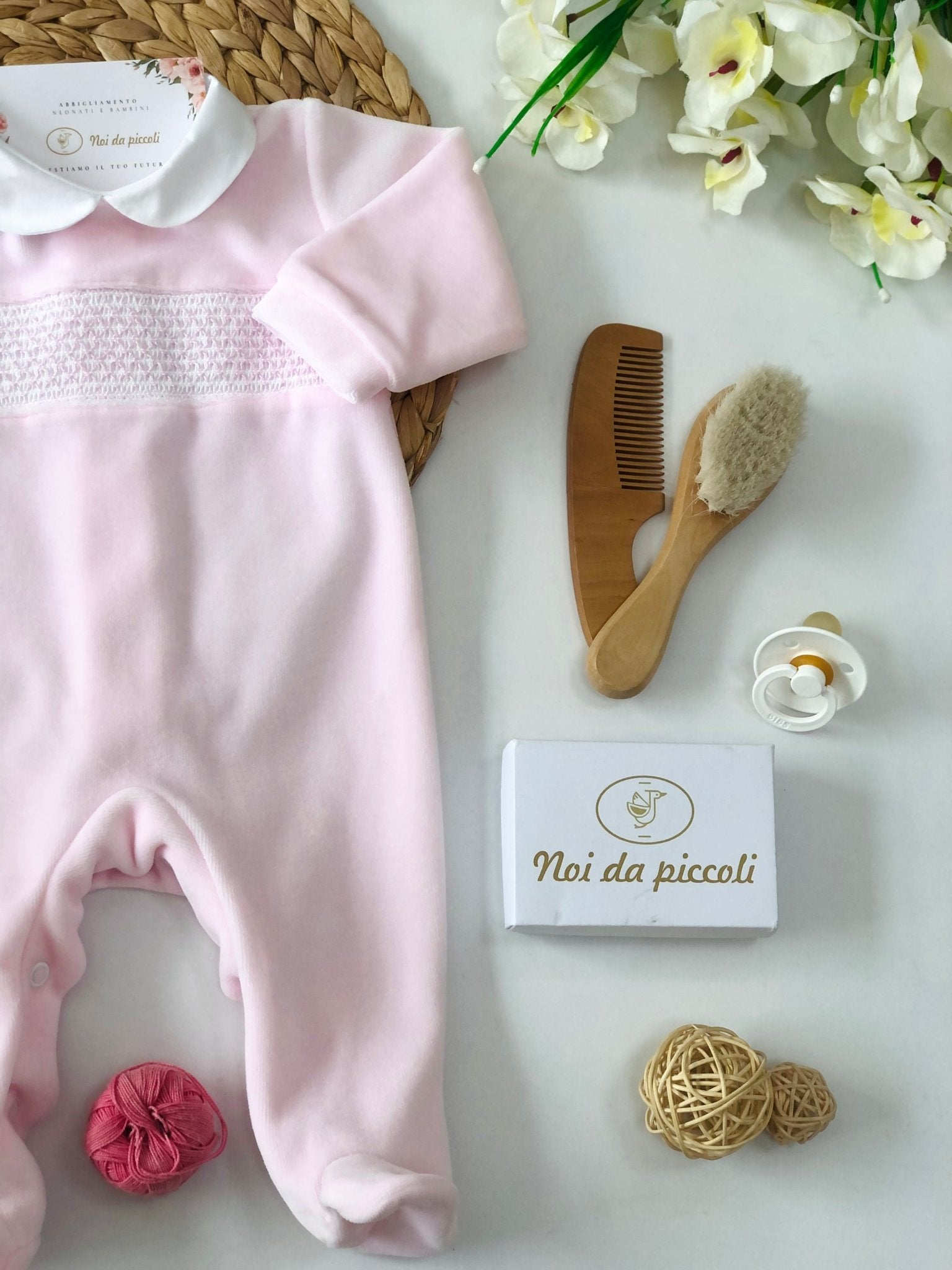 TUTINA IN CINIGLIA ROSA BABY PUNTO SMOK - Noi da piccoli