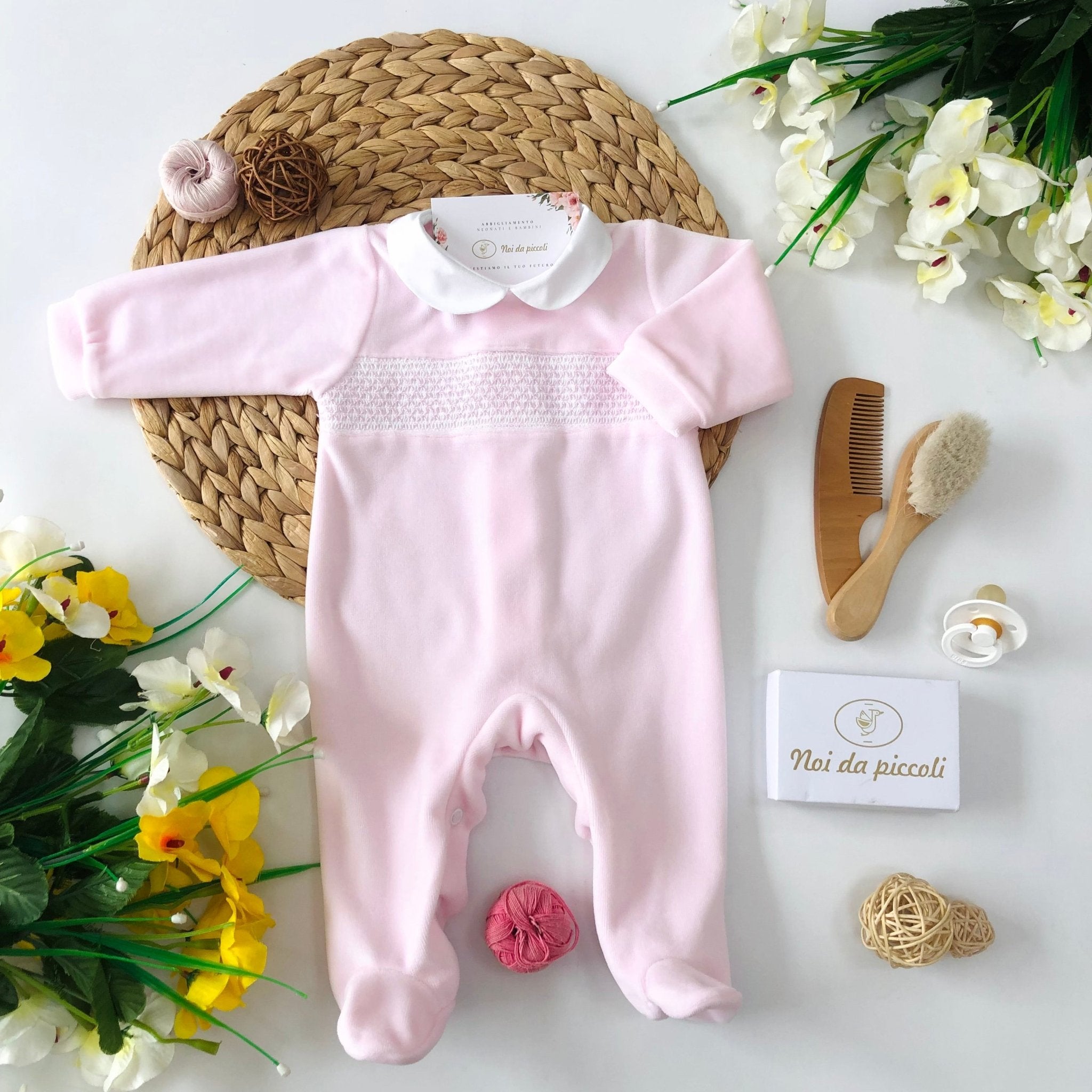 TUTINA IN CINIGLIA ROSA BABY PUNTO SMOK - Noi da piccoli