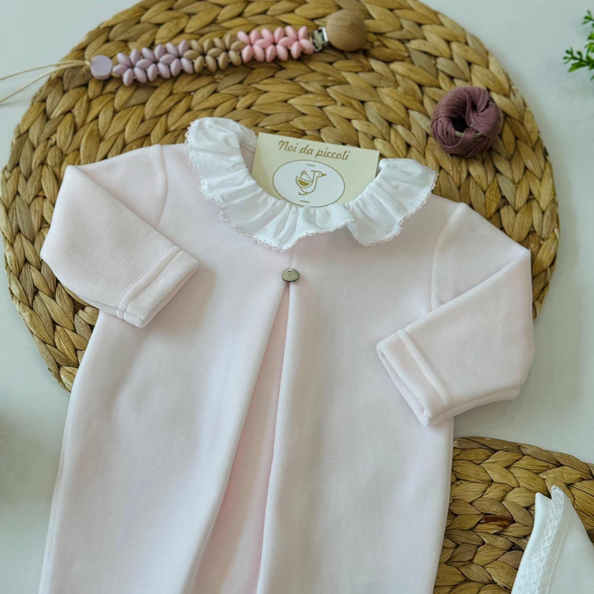 TUTINA IN CINIGLIA ROSA COLLO ORLATO - Noi da piccoli