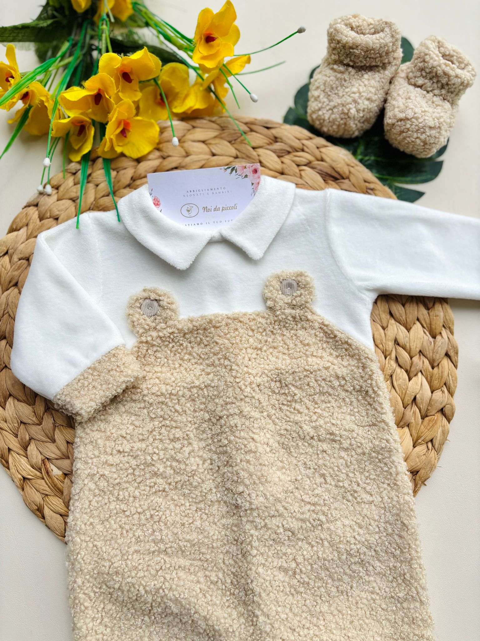 TUTINA IN CINIGLIA TEDDY CON BABBUCCE BEIGE - Noi da piccoli