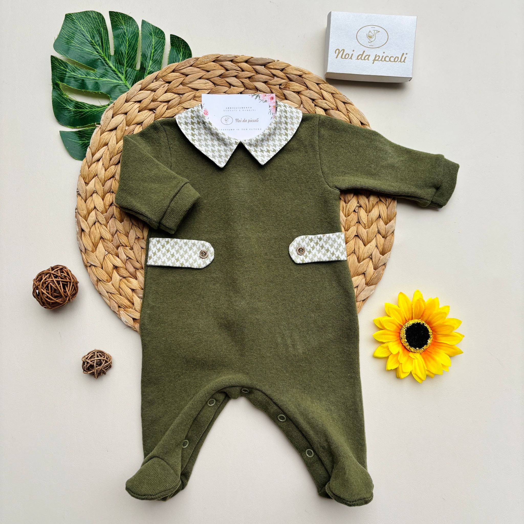 TUTINA IN CINIGLIA VERDE MILITARE - Noi da piccoli