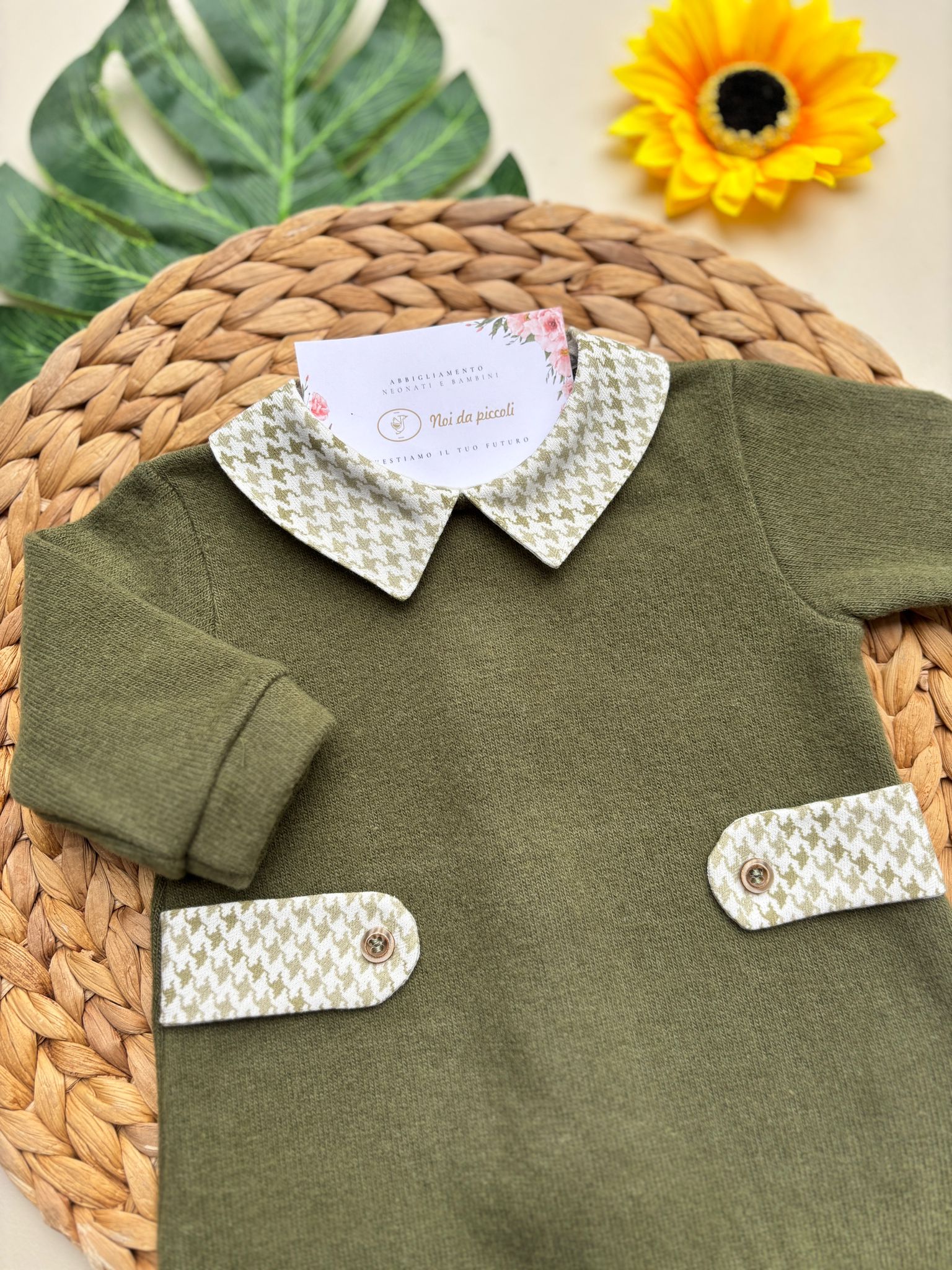TUTINA IN CINIGLIA VERDE MILITARE - Noi da piccoli