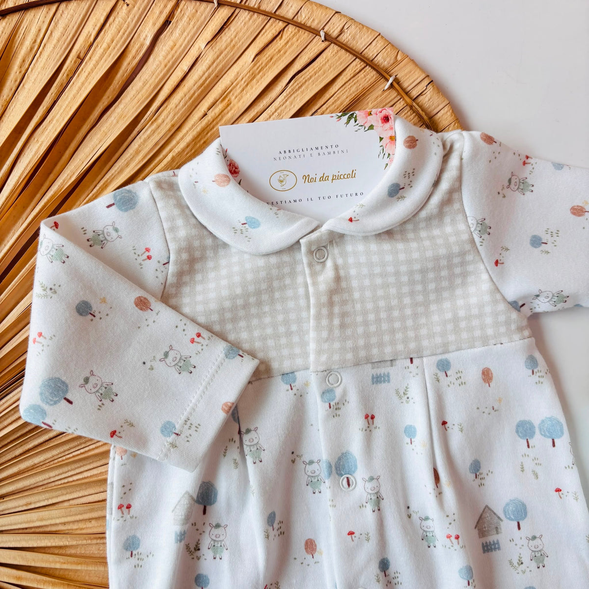TUTINA IN COTONE CALDO BEIGE - Noi da piccoli