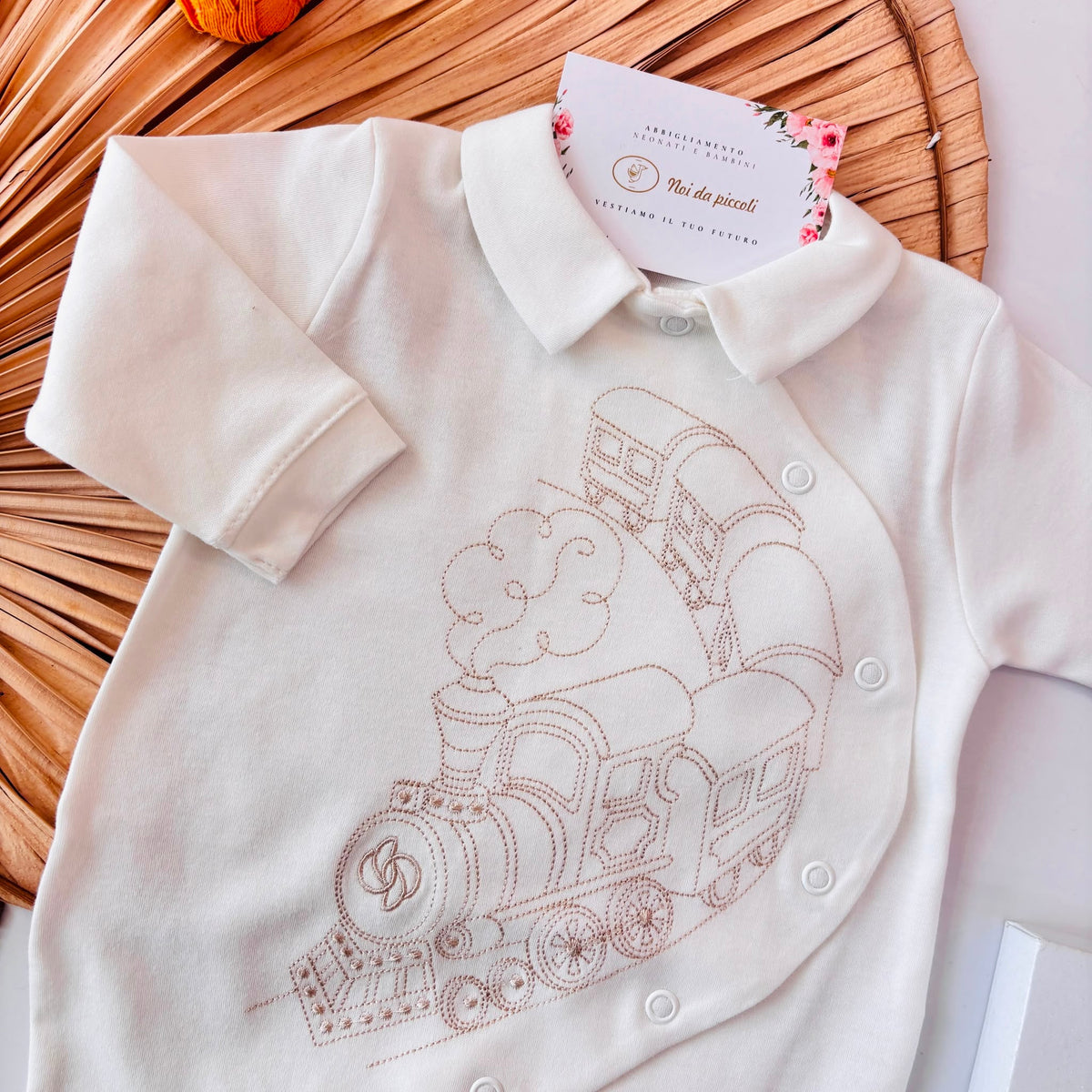 TUTINA in cotone caldo trenino PANNA - Noi da piccoli
