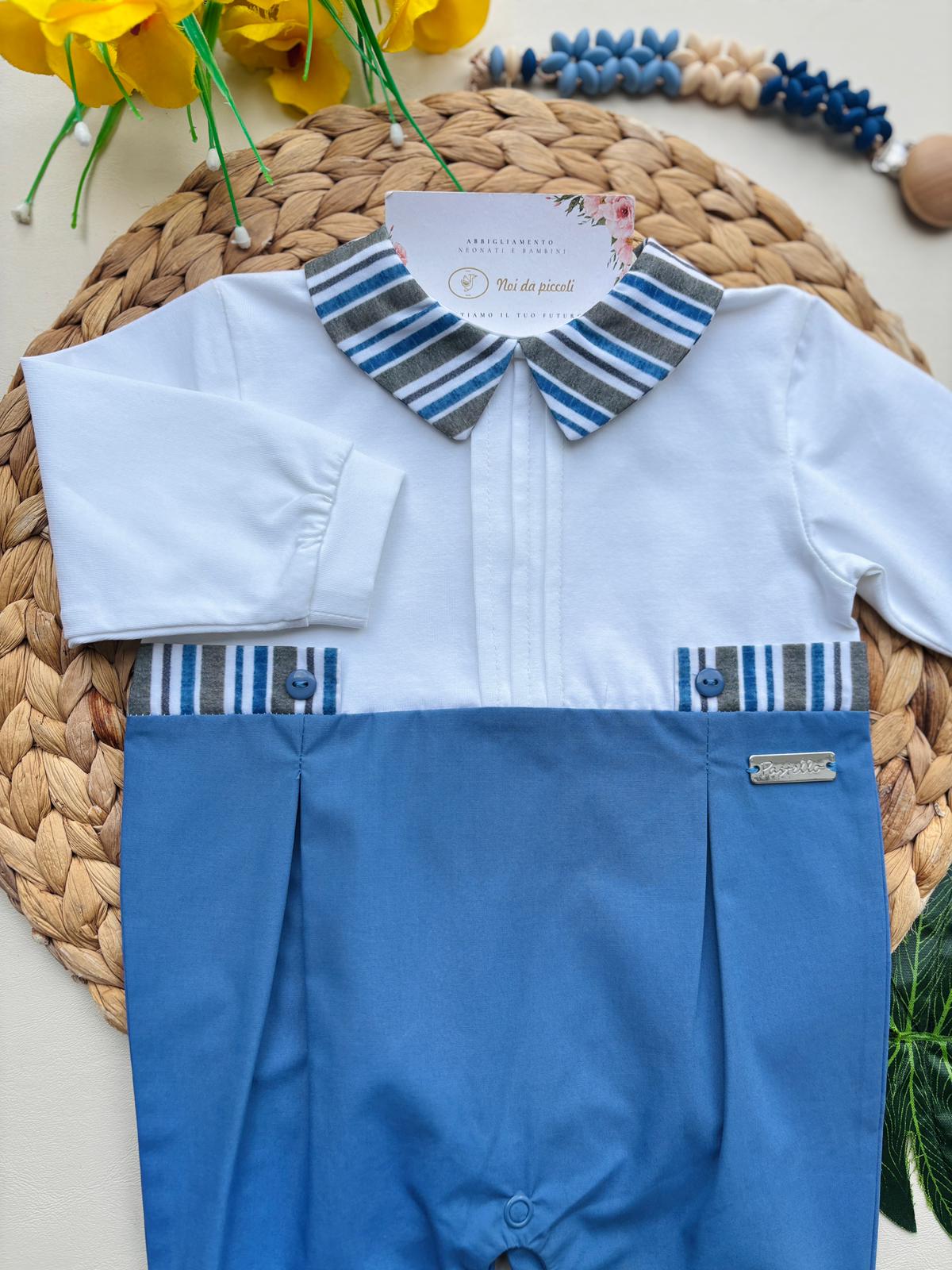 TUTINA IN COTONE COBALTO - Noi da piccoli