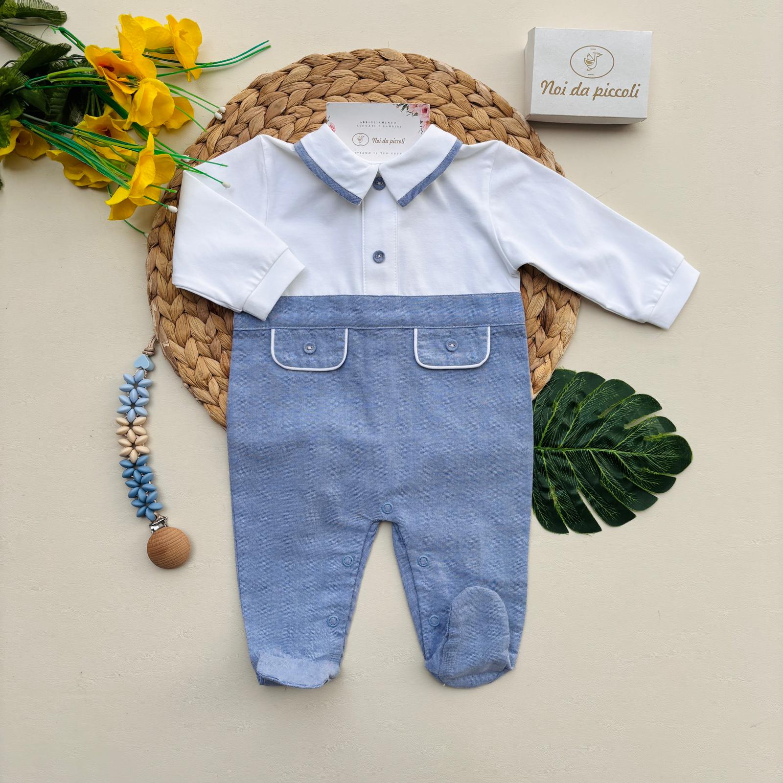 TUTINA IN COTONE CON BOTTONCINI AVION - Noi da piccoli