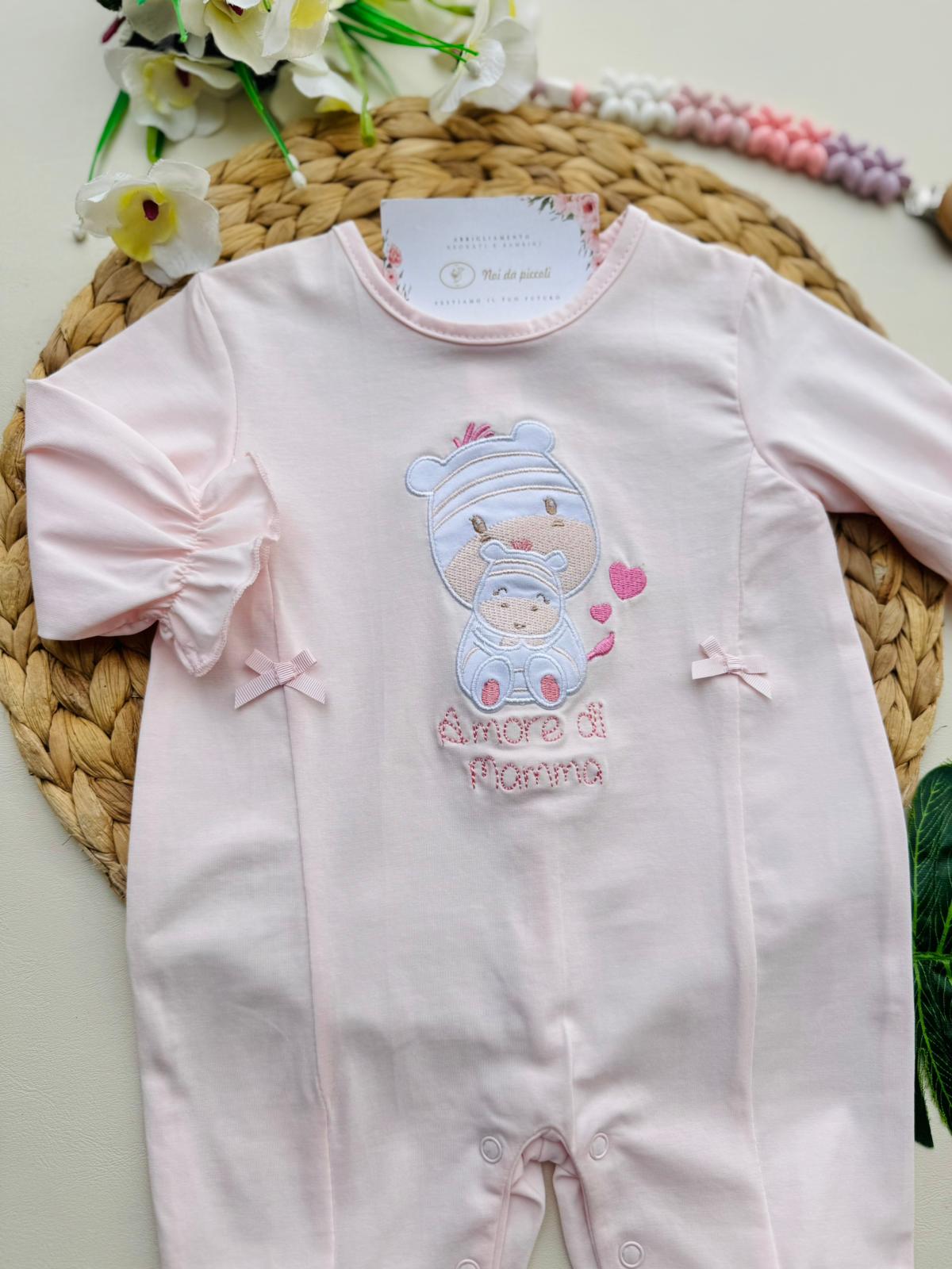 TUTINA IN COTONE ORSETTI ROSA - Noi da piccoli