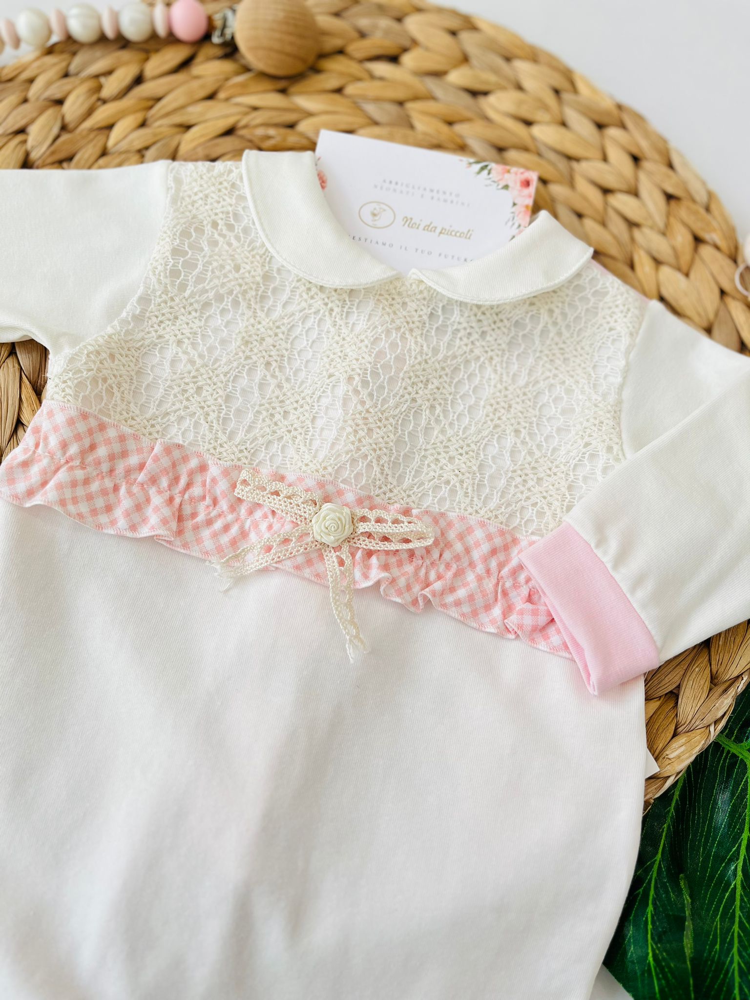 TUTINA MACRAME' 100 % COTONE ROSA - Noi da piccoli