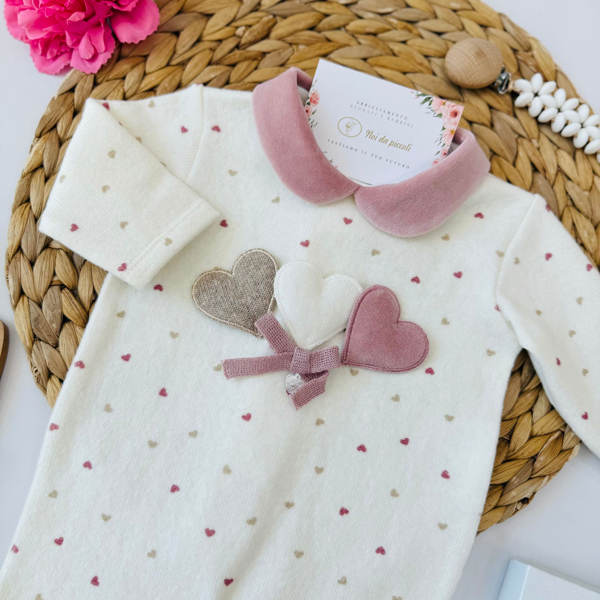 TUTINA MANY HEART COTONE CALDO PANNA - Noi da piccoli