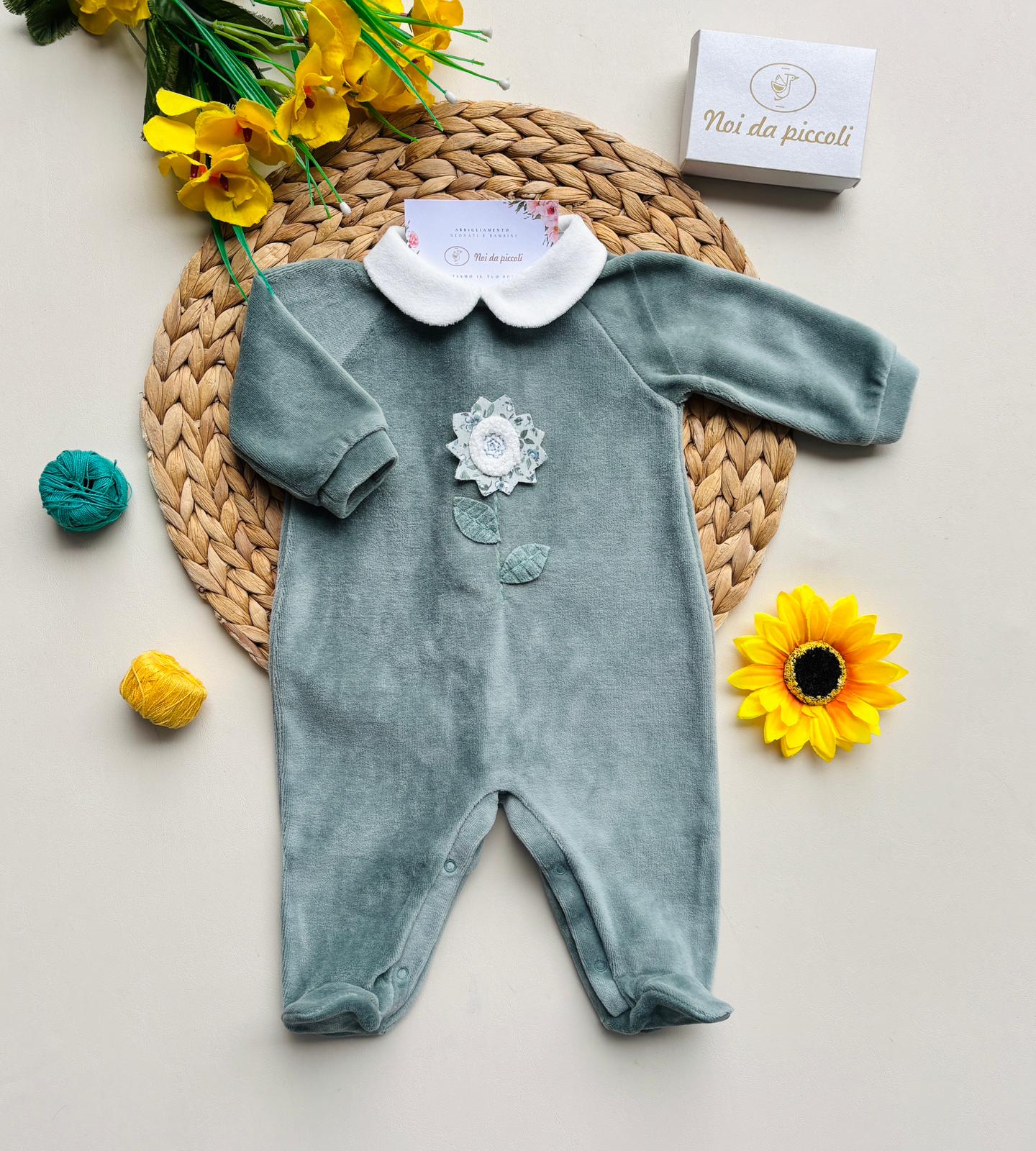 TUTINA ONE FLOWER CINIGLIA VERDE - Noi da piccoli