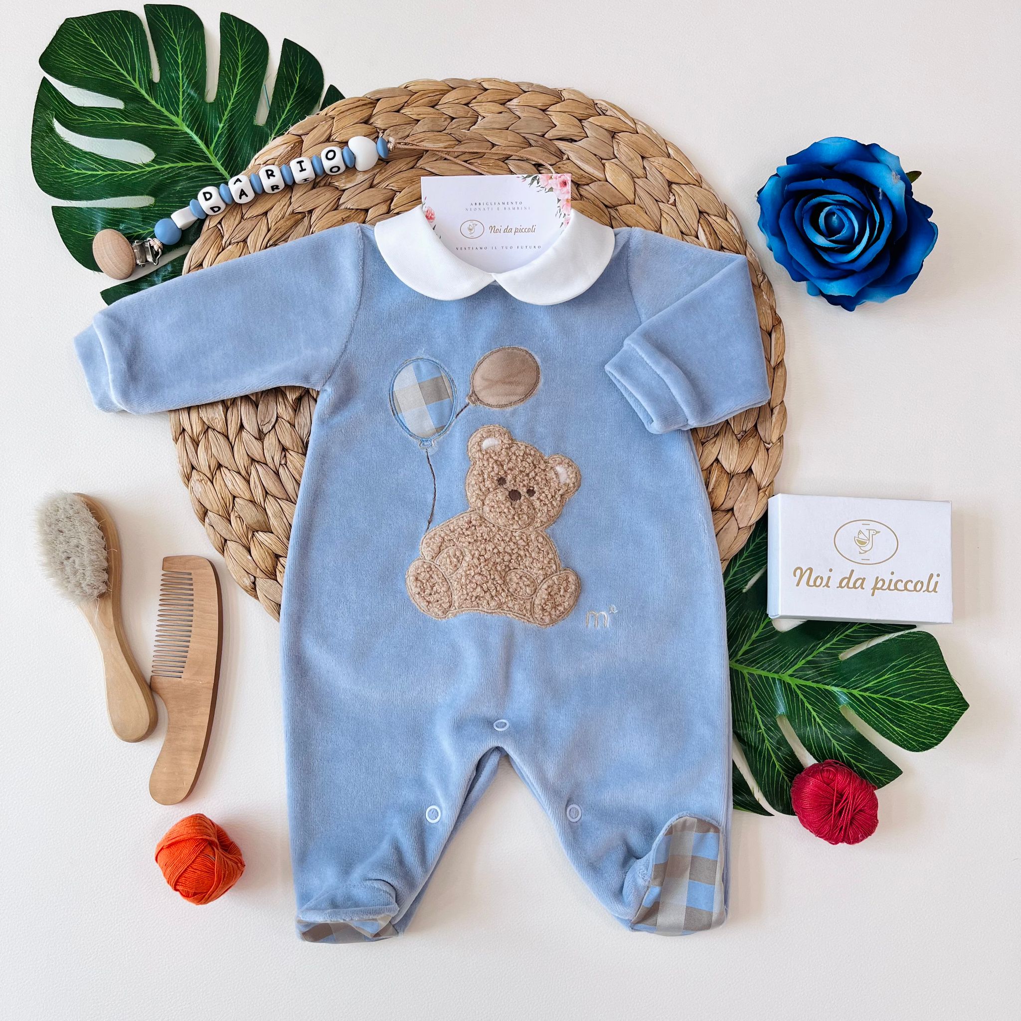 TUTINA ORSETTO IN SHERPA CINIGLIA CIELO POLVERE TABACCO - Noi da piccoli