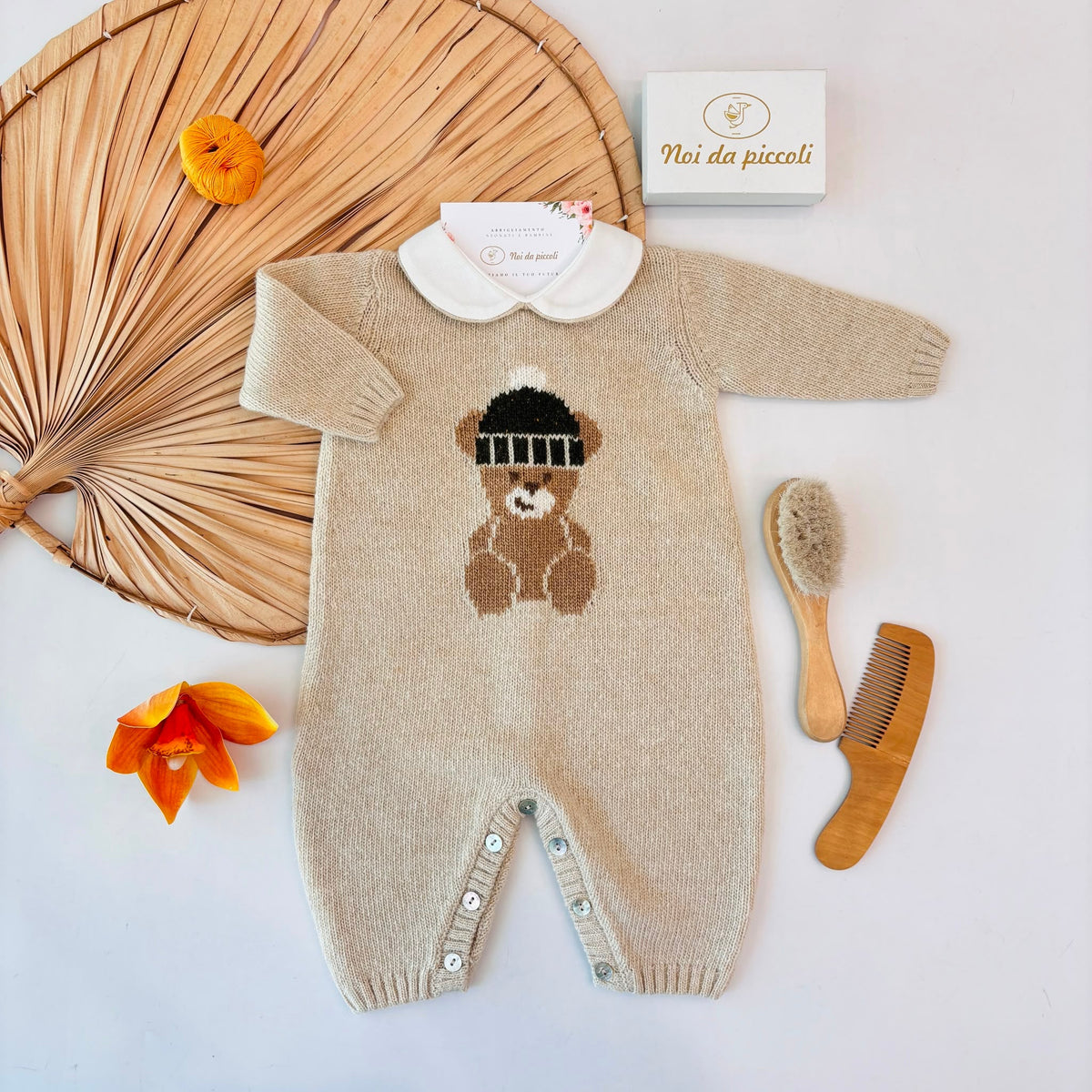 TUTINA orsetto lana e cashmere BEIGE - Noi da piccoli
