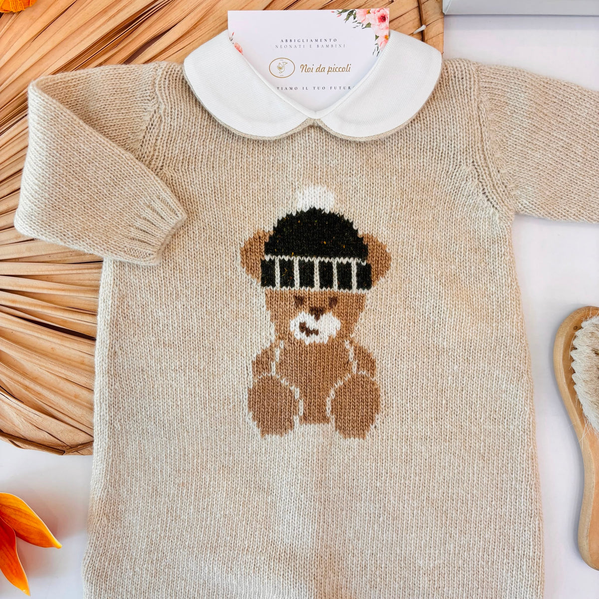 TUTINA orsetto lana e cashmere BEIGE - Noi da piccoli