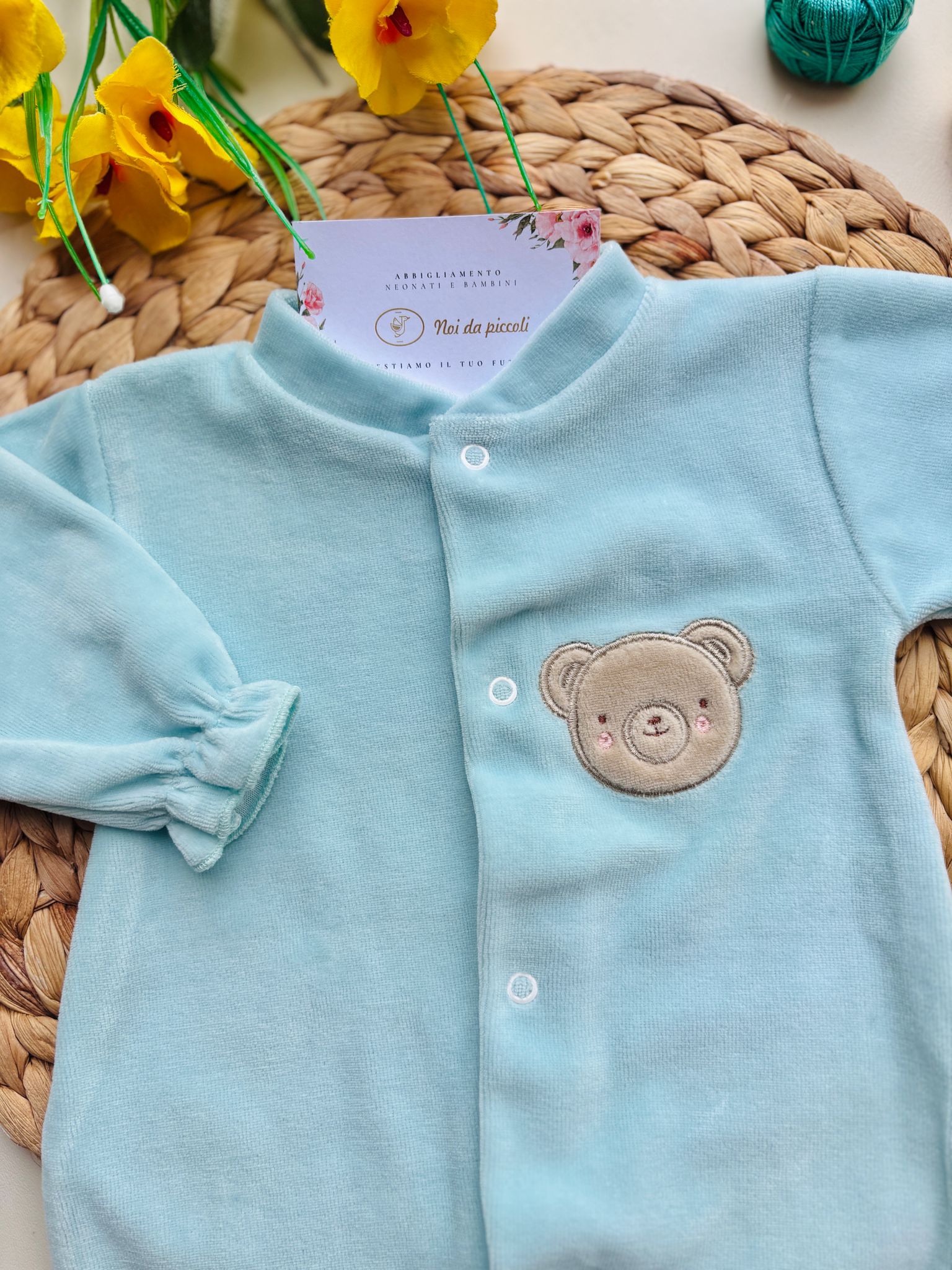 TUTINA OSITO CINIGLIA VERDE ACQUA - Noi da piccoli