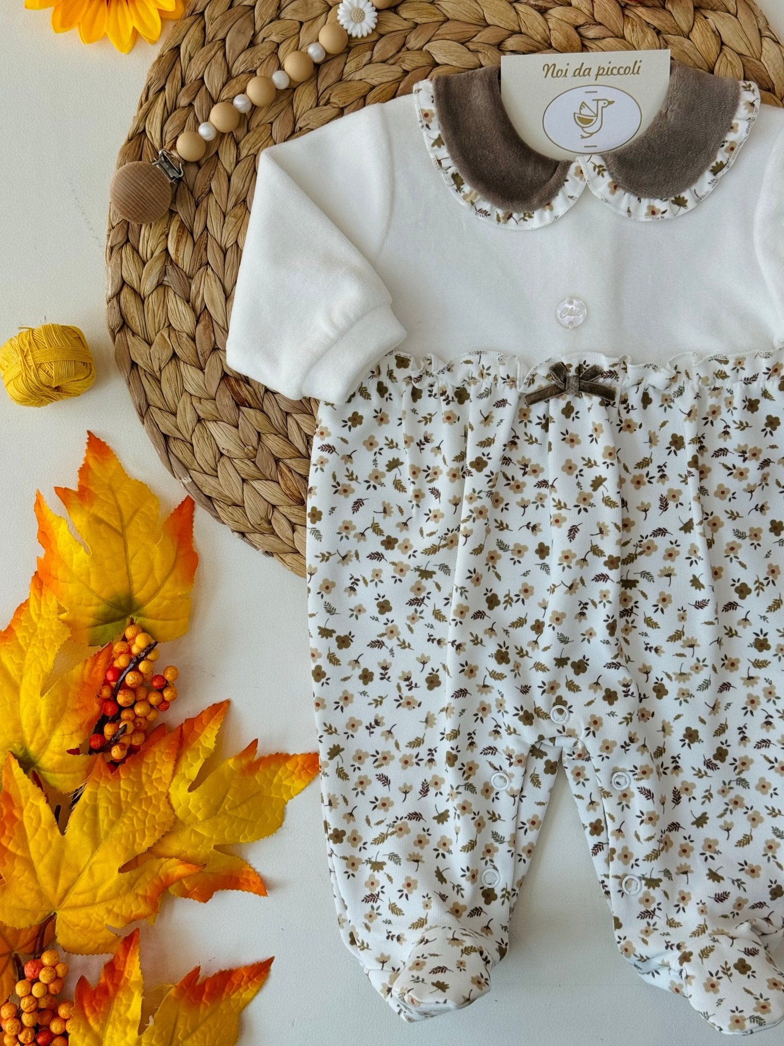 TUTINA PANNA E FIORI BEIGE CINIGLIA - Noi da piccoli