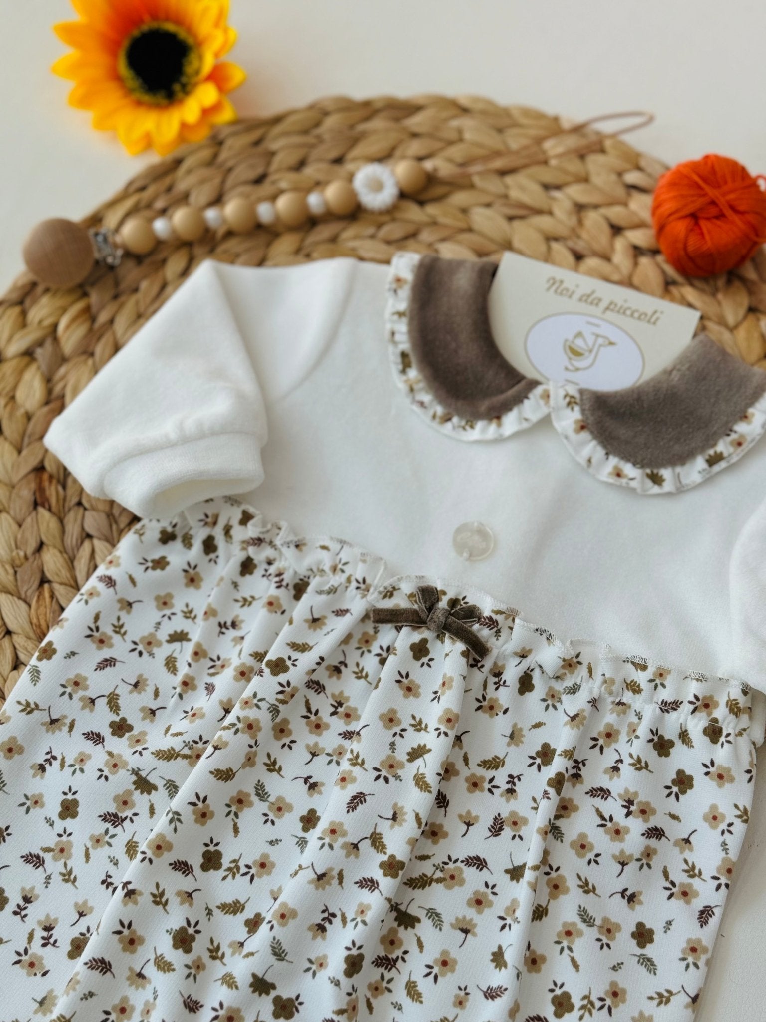 TUTINA PANNA E FIORI BEIGE CINIGLIA - Noi da piccoli