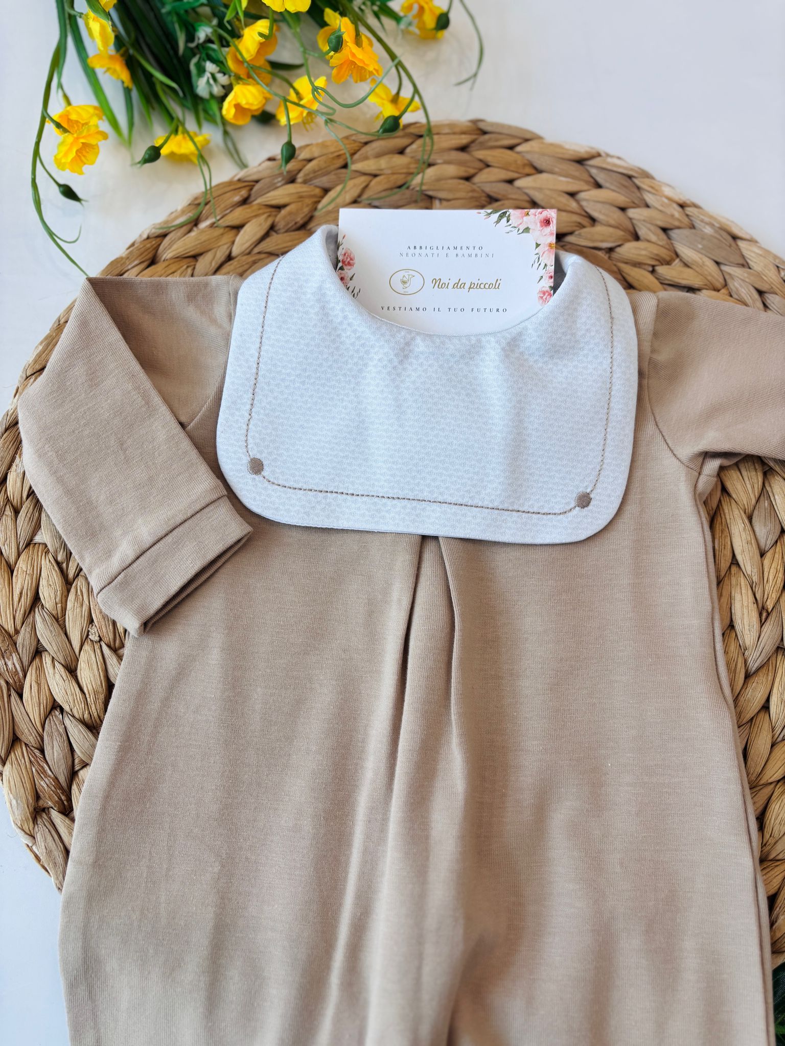 TUTINA PATTEN 100 % COTONE BEIGE - Noi da piccoli