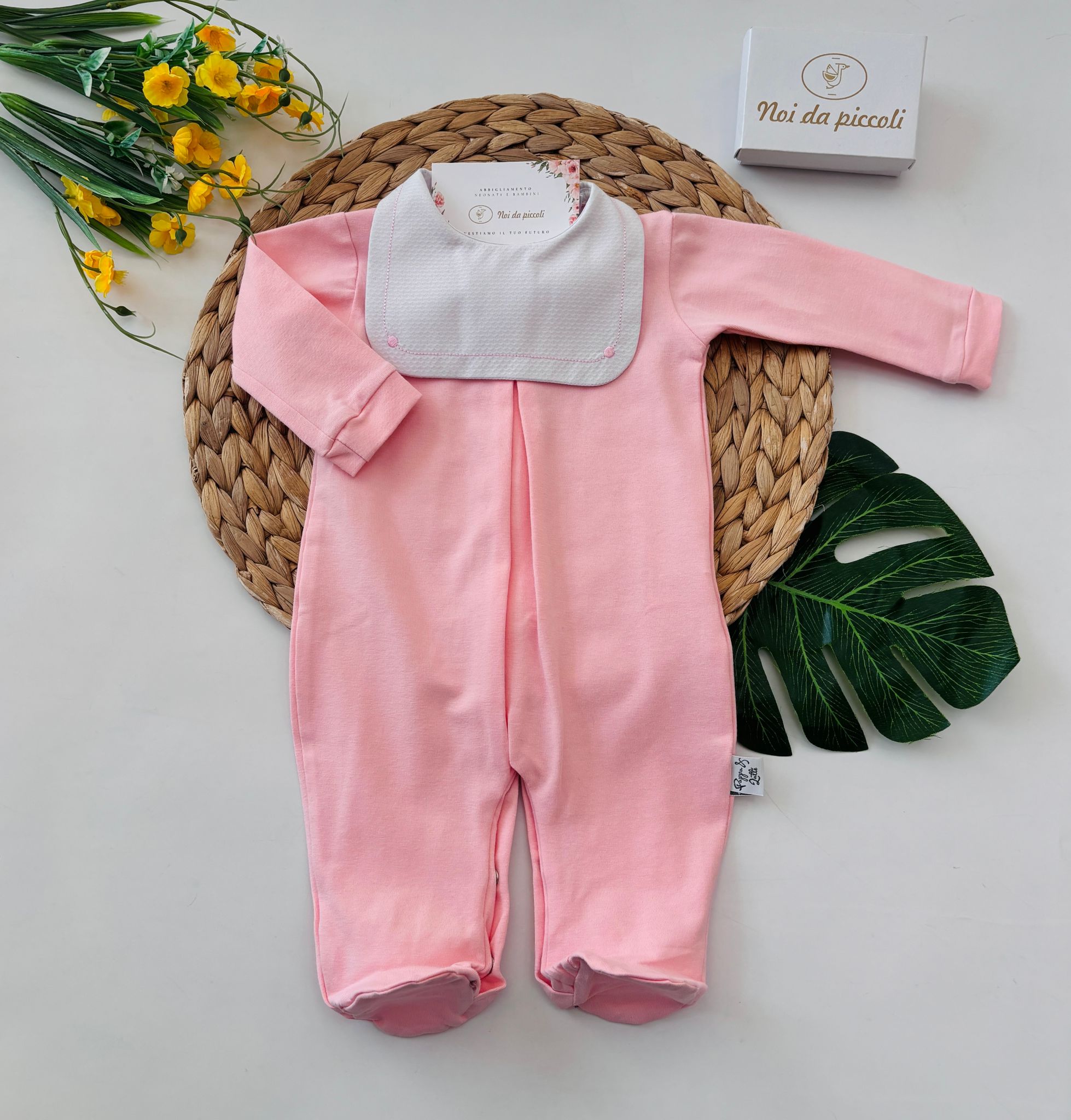 TUTINA PATTEN 100 % COTONE ROSA BABY - Noi da piccoli