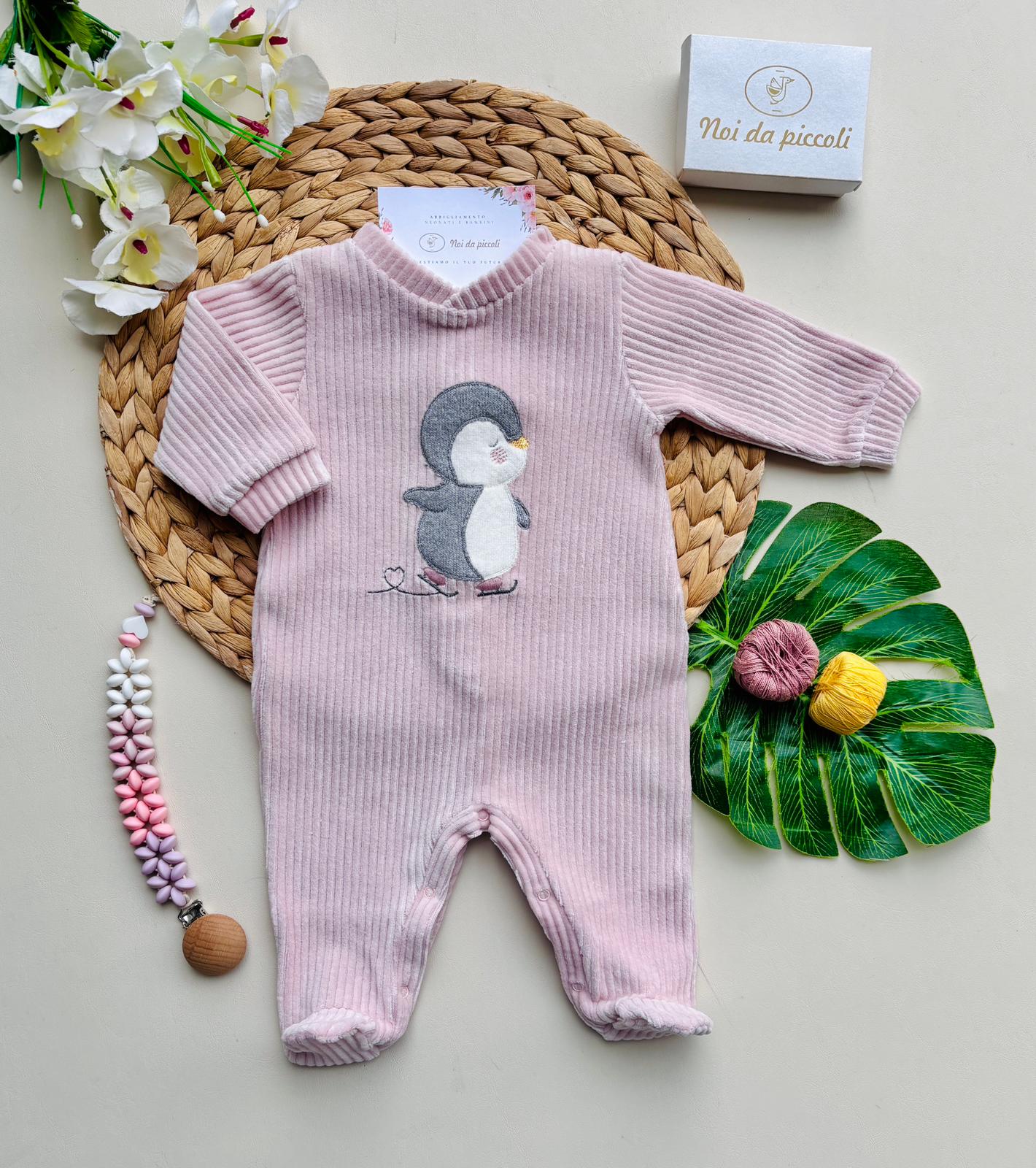 TUTINA PINGUINO CINIGLIA MALVA - Noi da piccoli