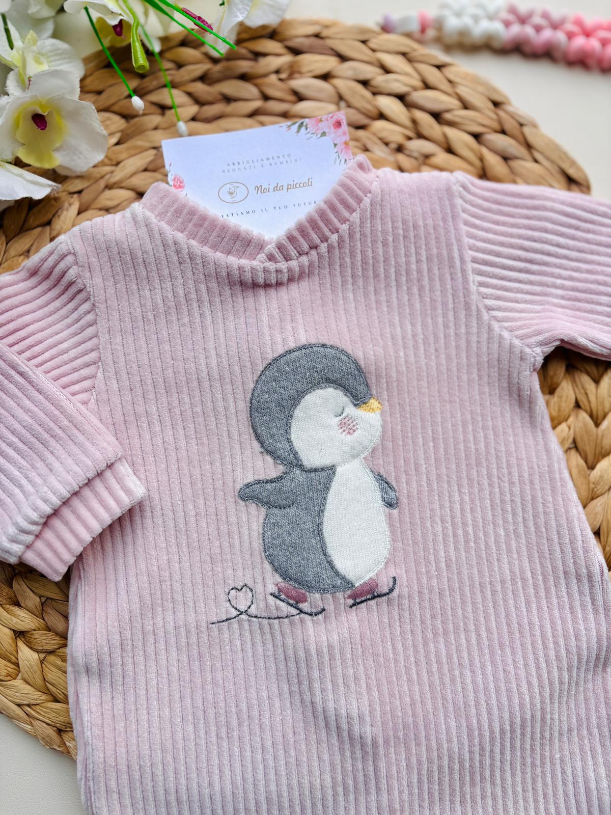 TUTINA PINGUINO CINIGLIA MALVA - Noi da piccoli