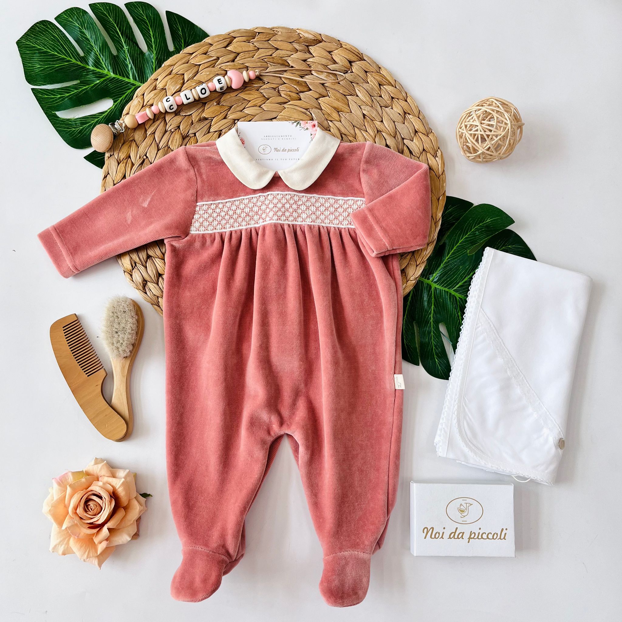 TUTINA PUNTO SMOK CINIGLIA OLD ROSE - Noi da piccoli