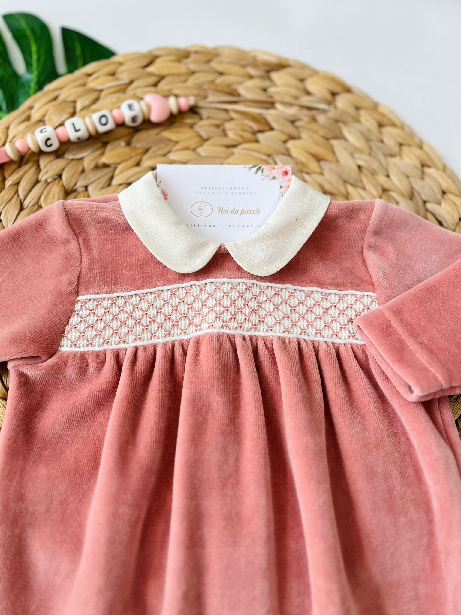 TUTINA PUNTO SMOK CINIGLIA OLD ROSE - Noi da piccoli