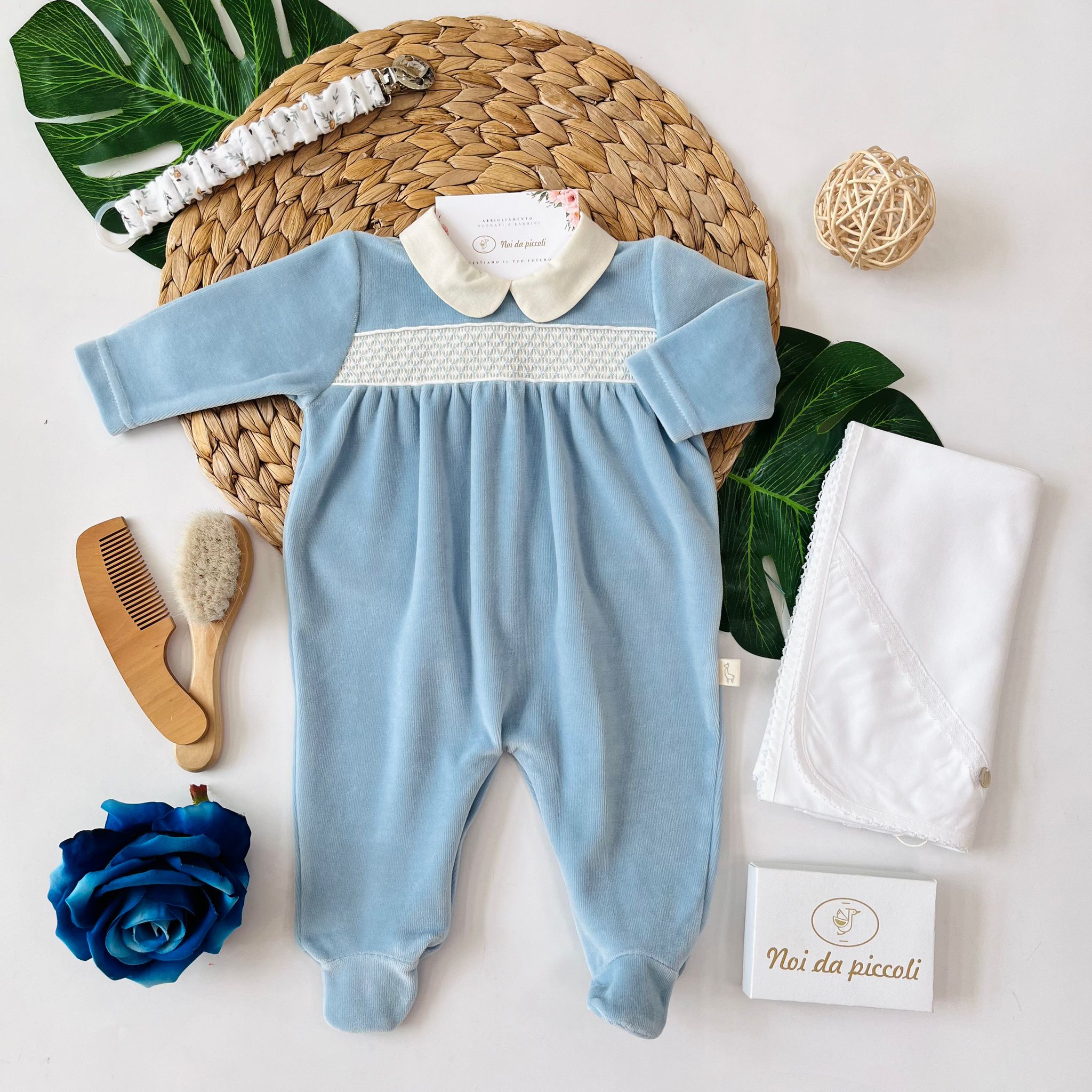 TUTINA PUNTO SMOK CINIGLIA STONE BLUE - Noi da piccoli