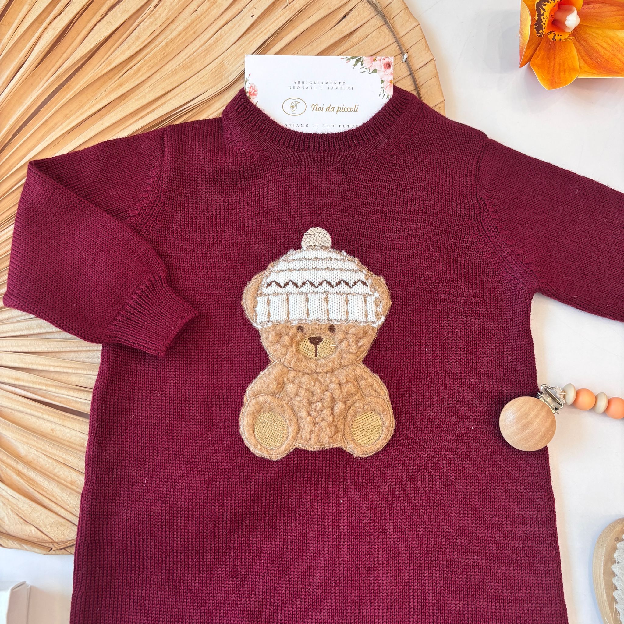 TUTINA PURA LANA MERINO BORDEAUX - Noi da piccoli