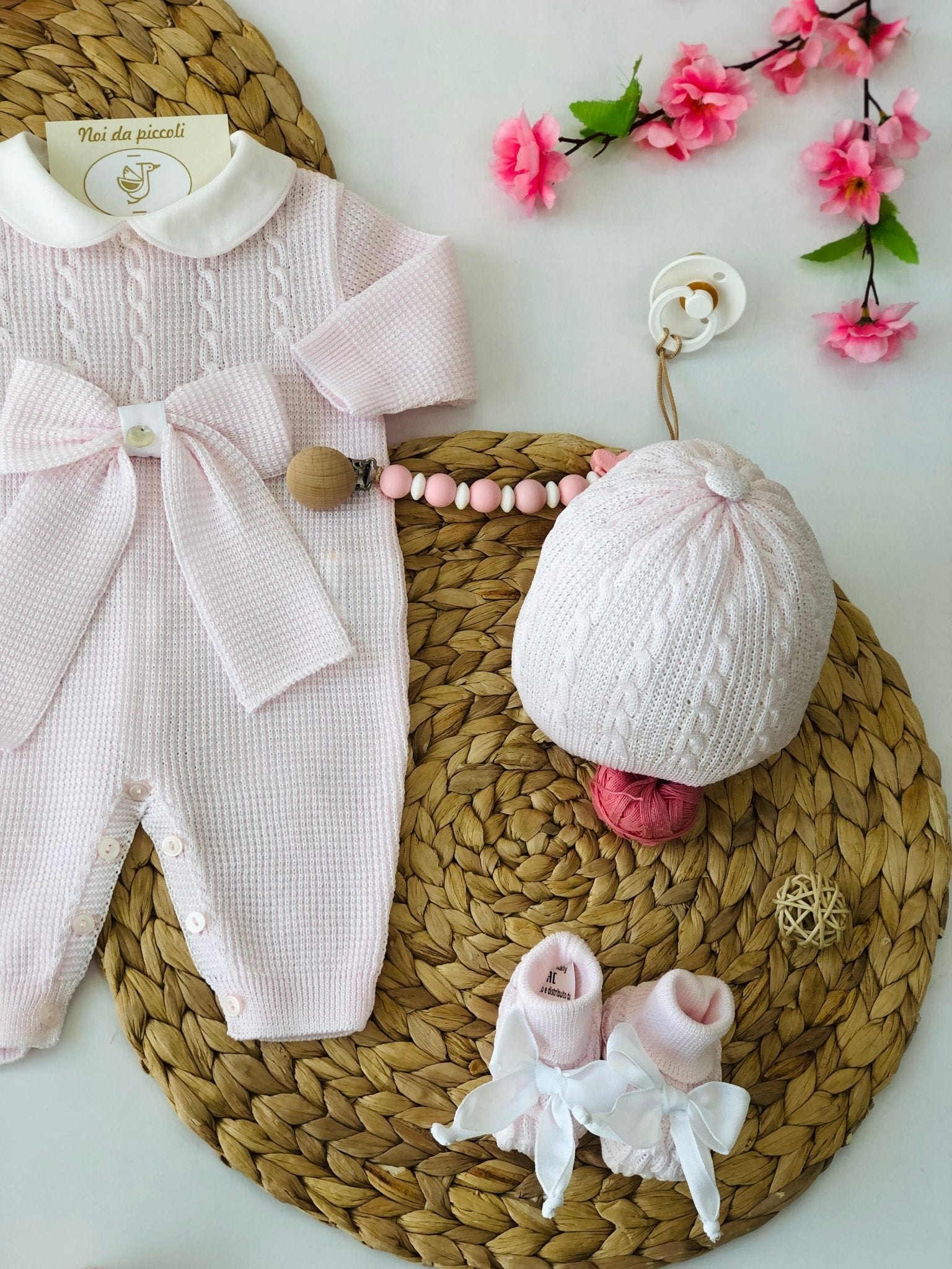 TUTINA ROSA RING IN FILO DI COTONE CON SET PARURE - Noi da piccoli