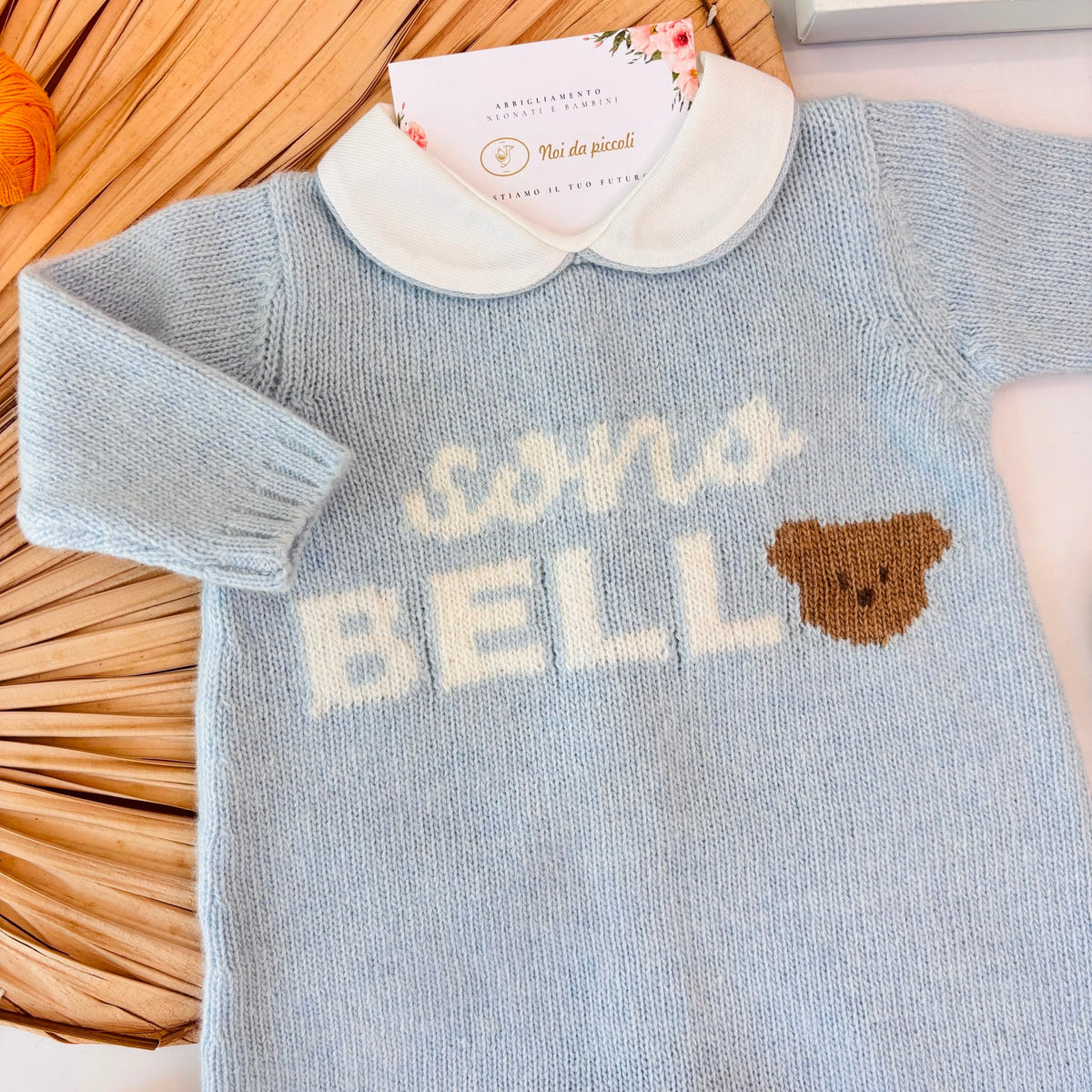 TUTINA sono bello in lana e cashmere CIELO - Noi da piccoli
