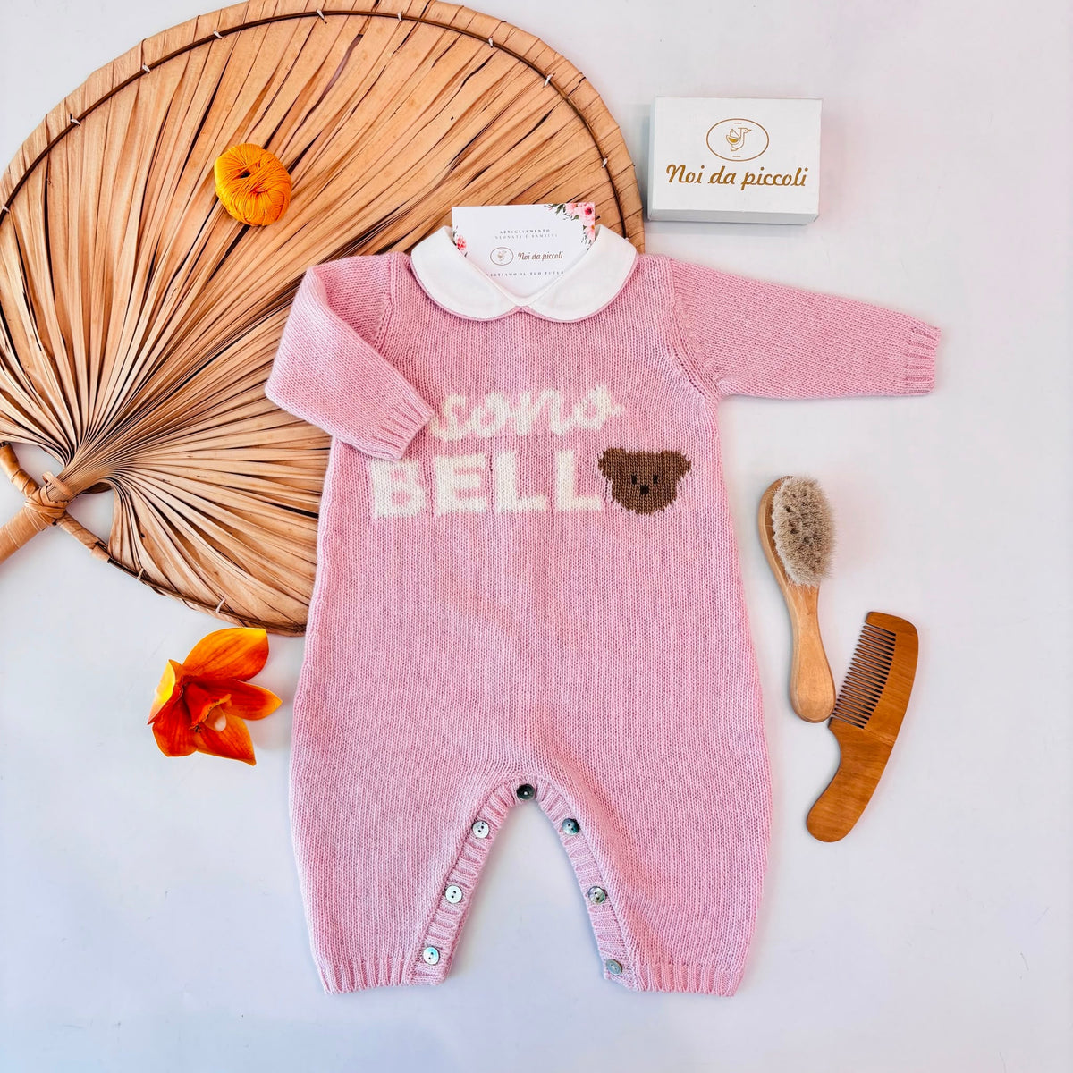 TUTINA sono bello in lana e cashmere ROSA - Noi da piccoli