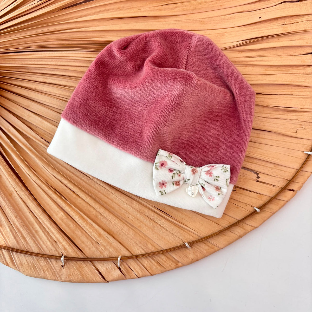 CAPPELLO in ciniglia con fiocchetto ROSA