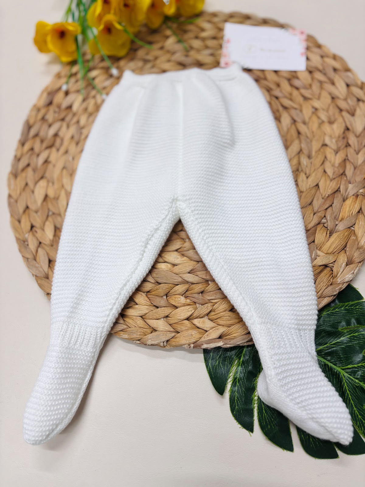 PANTALONE FILATO CALDO BIANCO