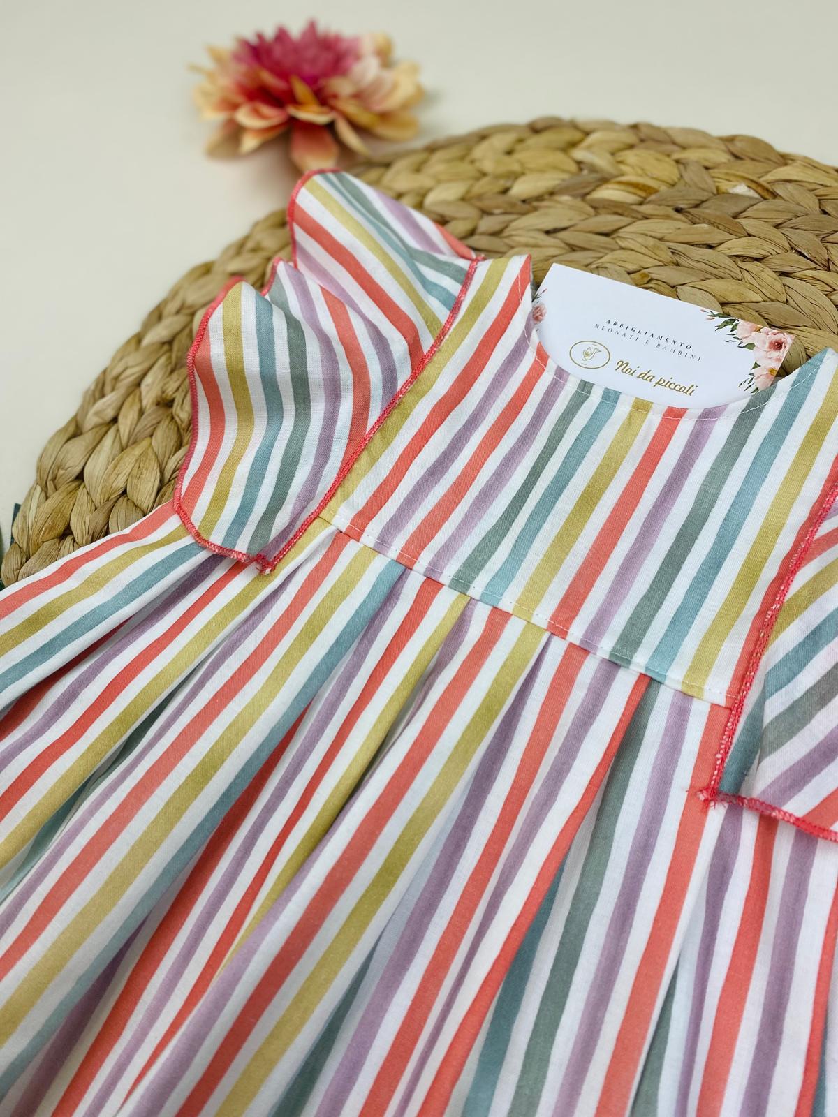 VESTINA 100 % COTONE MILLERIGHE - Noi da piccoli