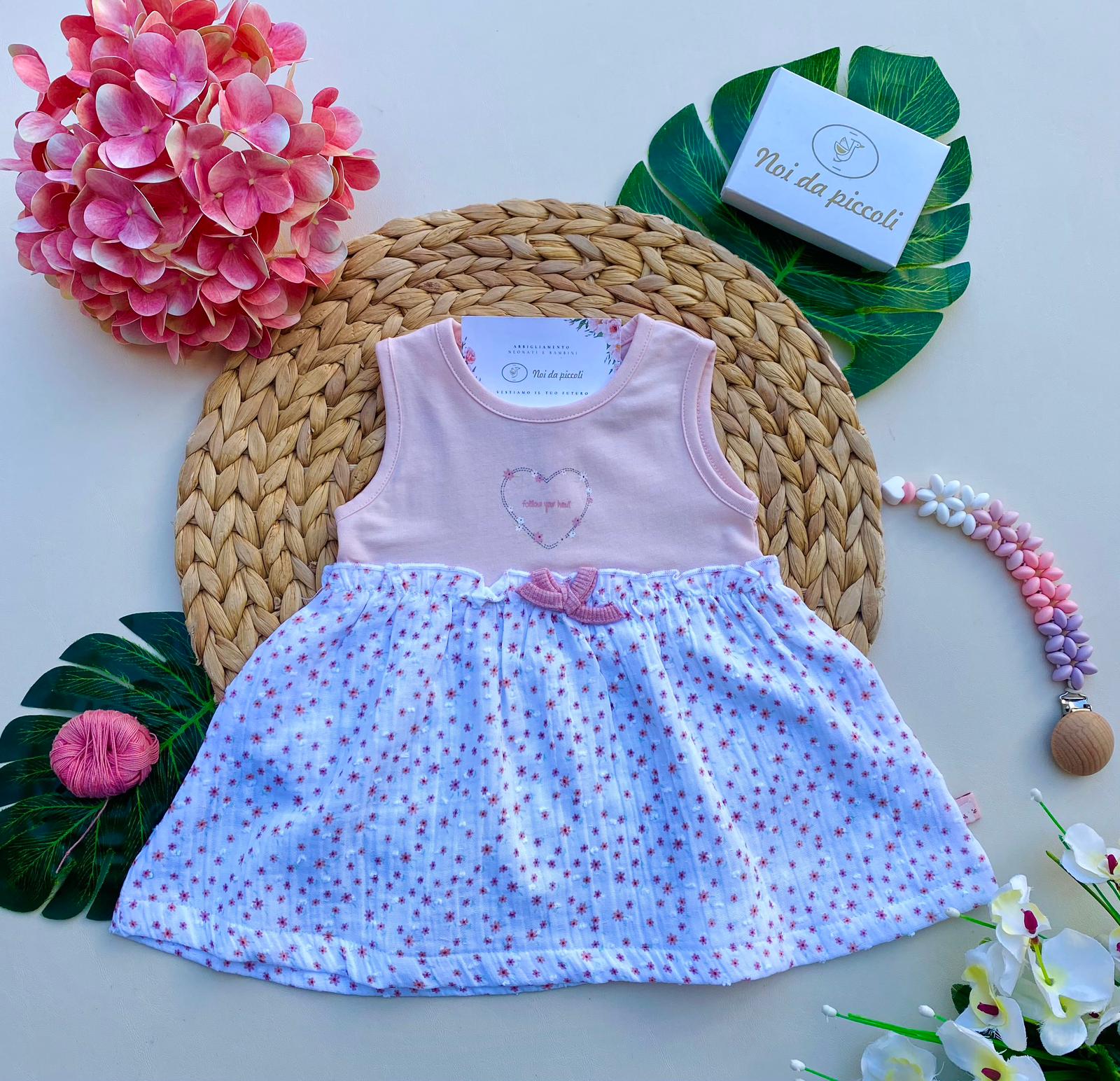 vestina 100 % COTONE ROSA - Noi da piccoli