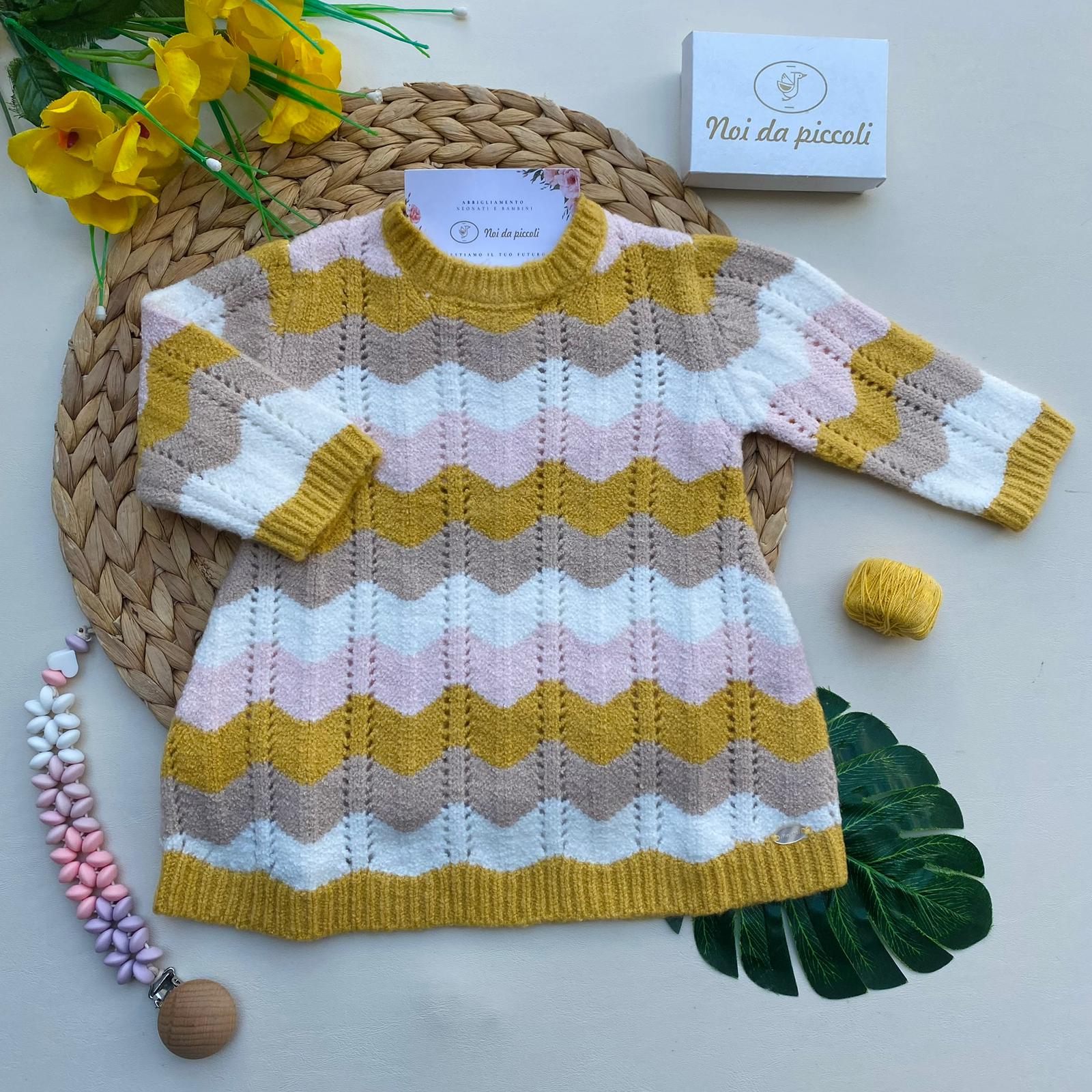 VESTINA COLORATA FILATO CALDO MANZANILLA - Noi da piccoli