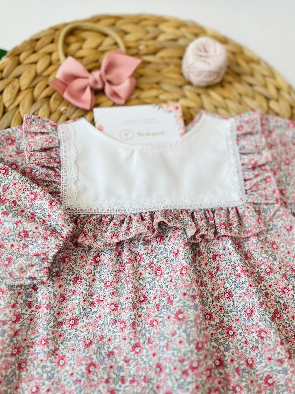 VESTINA CON CULOTTINA CALDO COTONE ROSA DAISY - Noi da piccoli