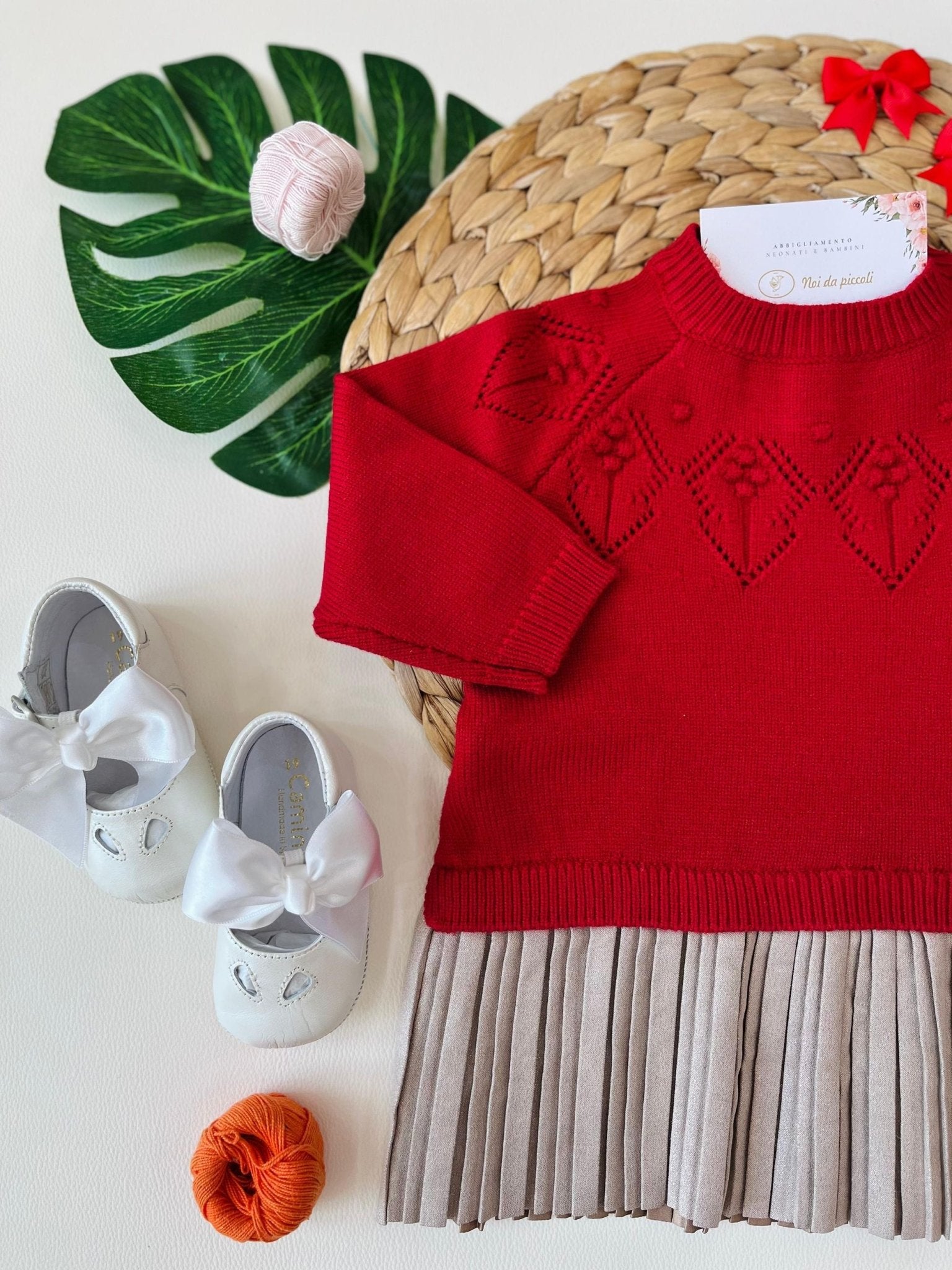 vestina COTONE CALDO ROSSO - Noi da piccoli