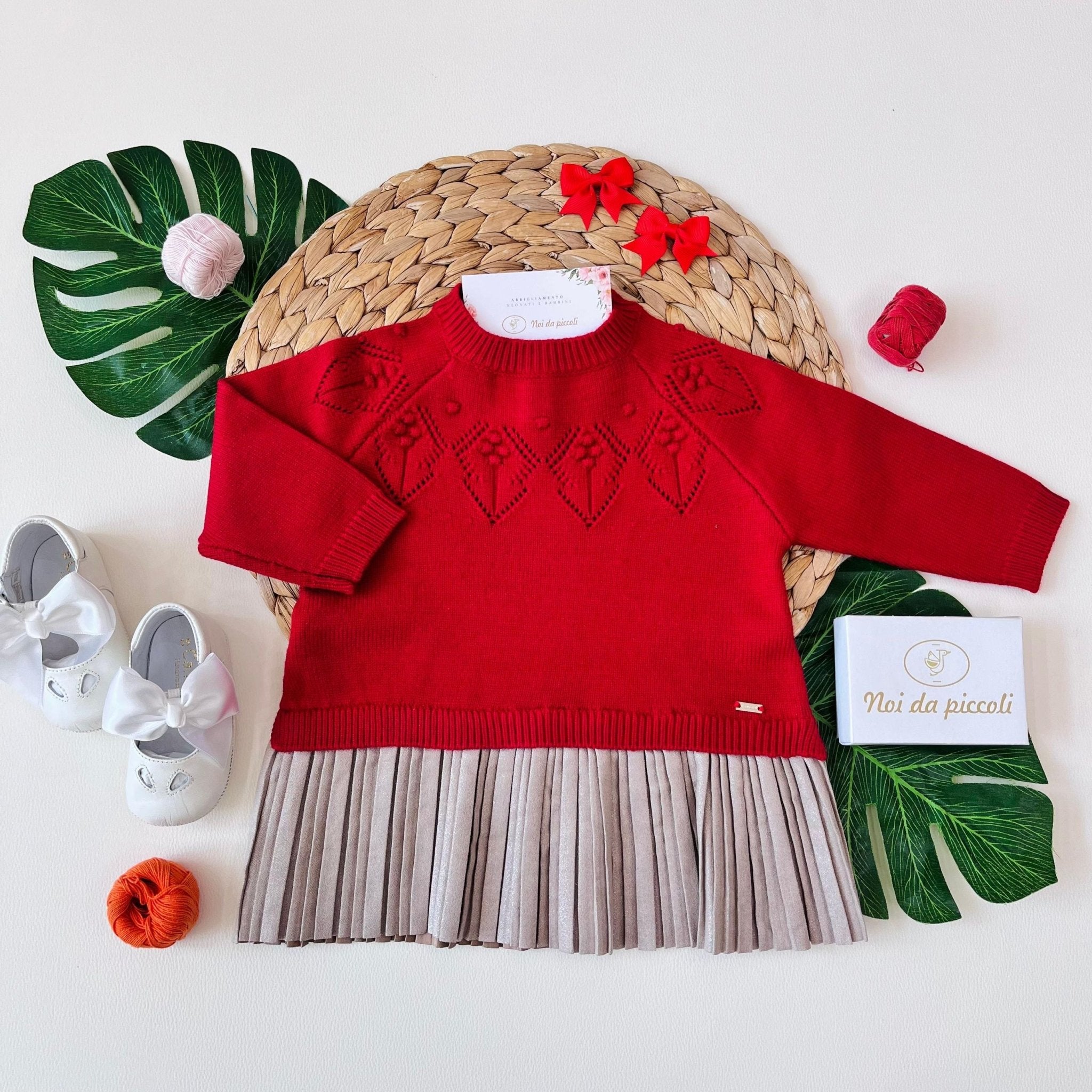 vestina COTONE CALDO ROSSO - Noi da piccoli